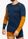 Termo flis jopa Ortovox 185 Rock N Wool Long Sleeve - deep ocean