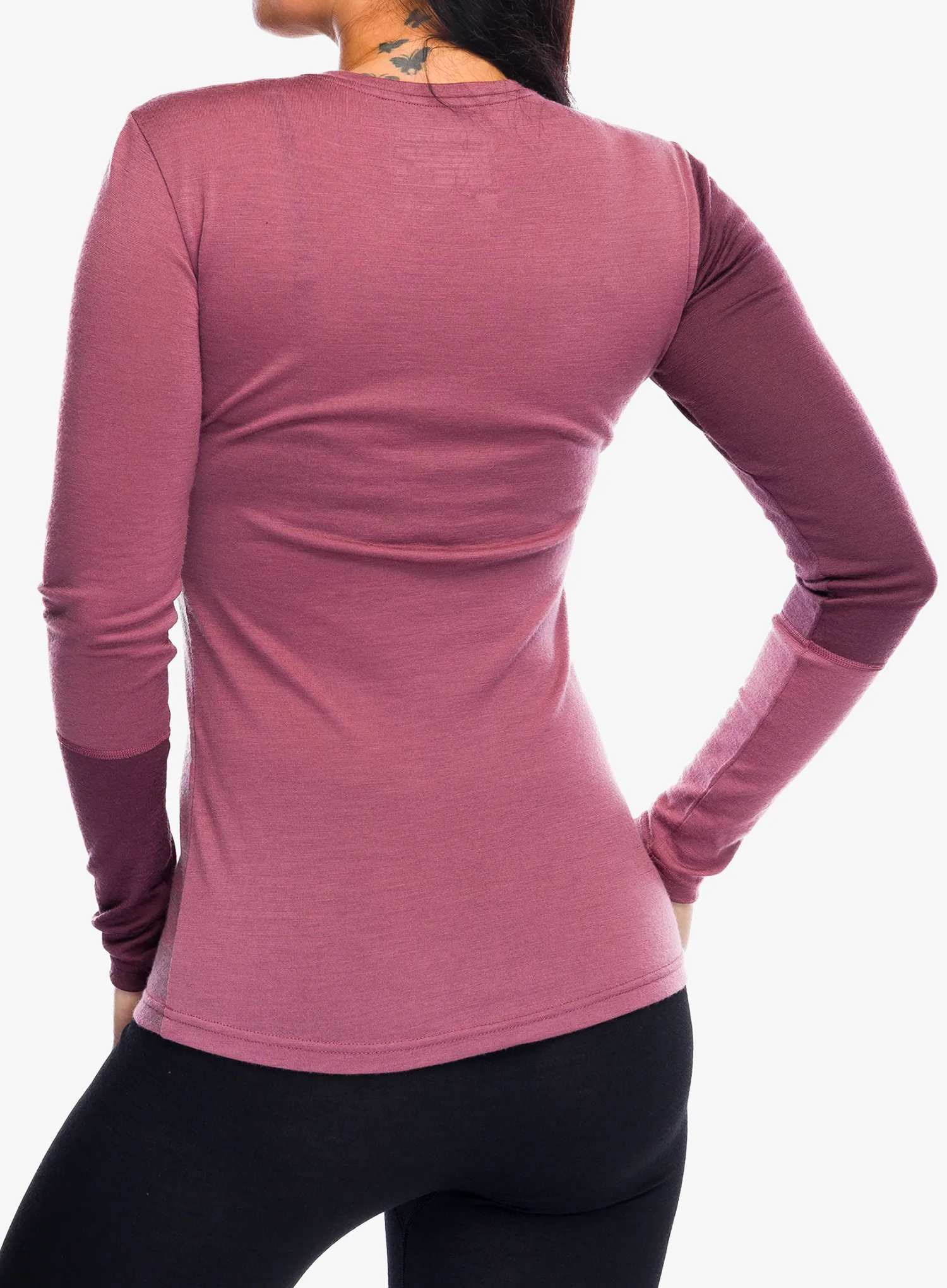 Ženska termo flis jopa Ortovox 185 Rock N Wool Long Sleeve - mountain rose