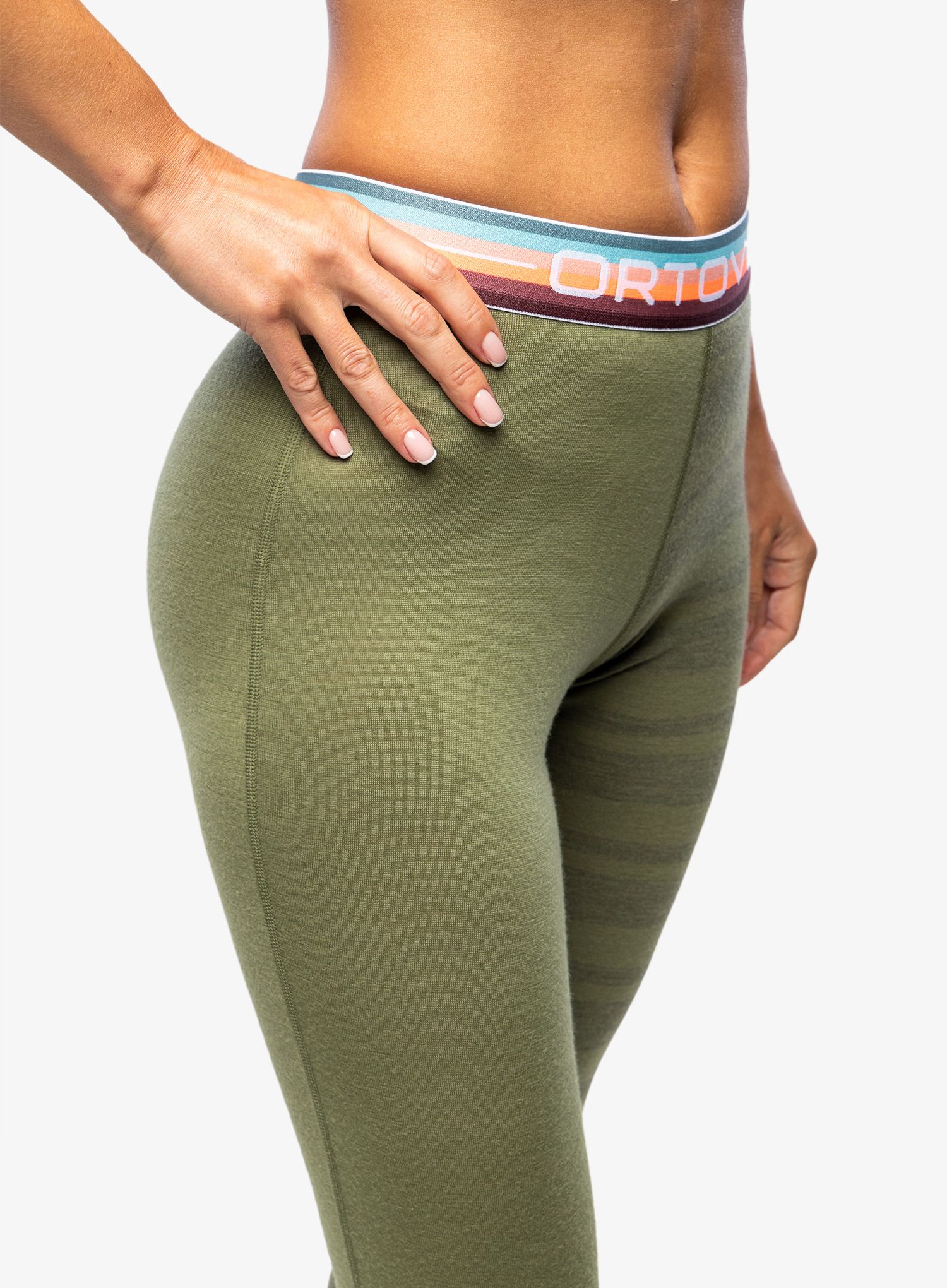 Ženske termo pajkice Ortovox 185 Rock N Wool Short Pants - wild herbs