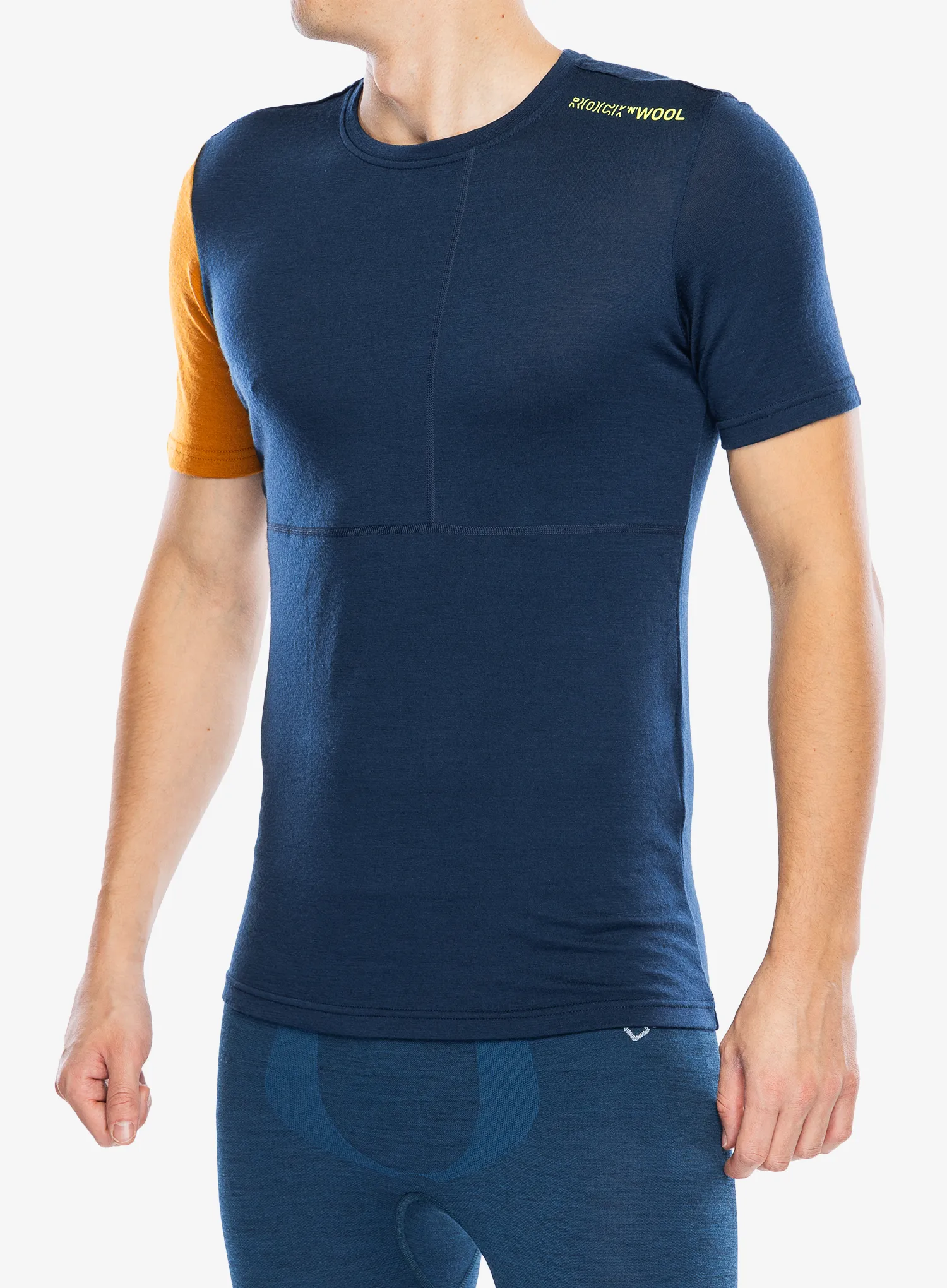 Termo majica Ortovox 185 Rock N Wool Short Sleeve - deep ocean