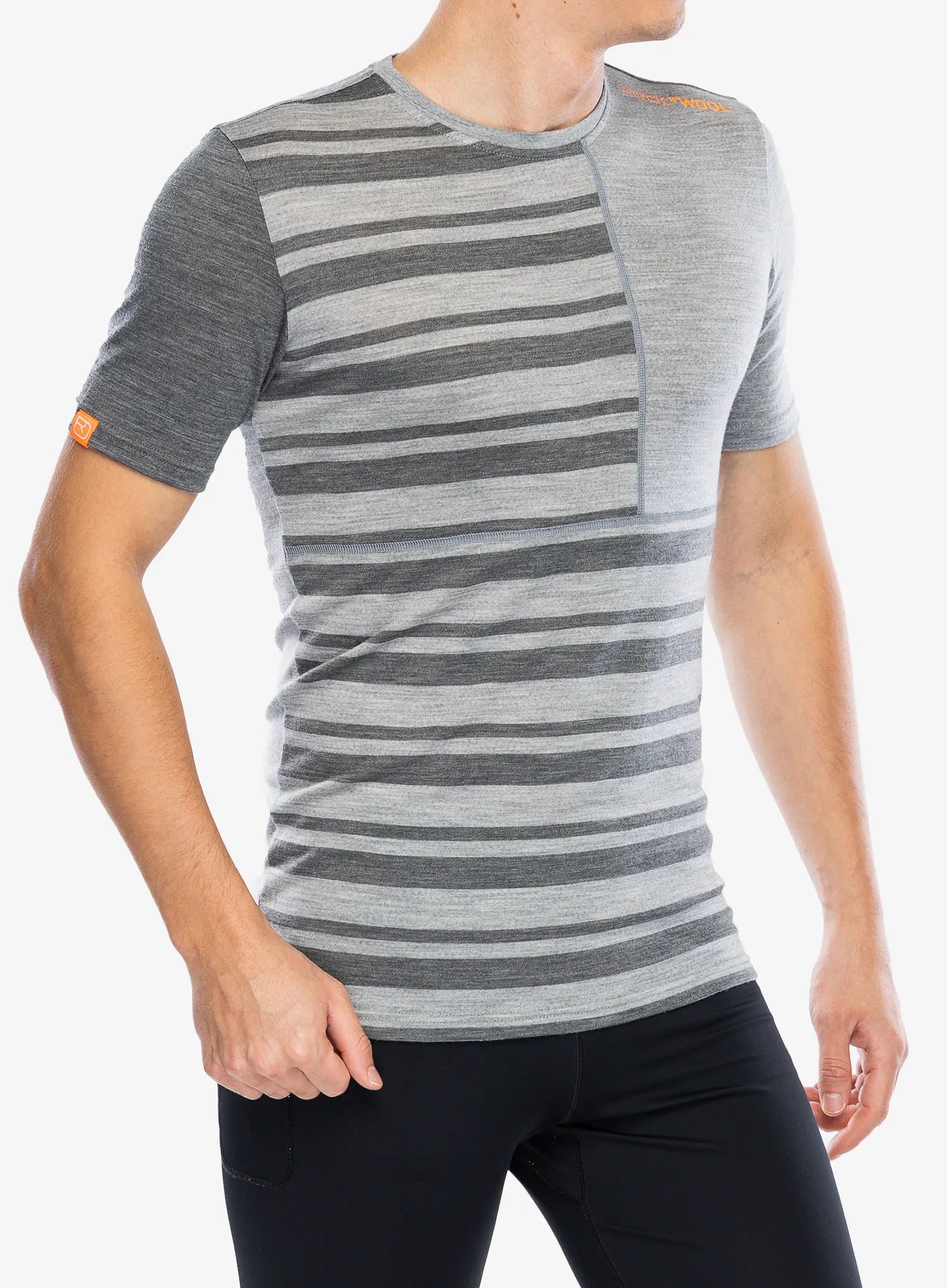 Termo majica Ortovox 185 Rock N Wool Short Sleeve - grey blend