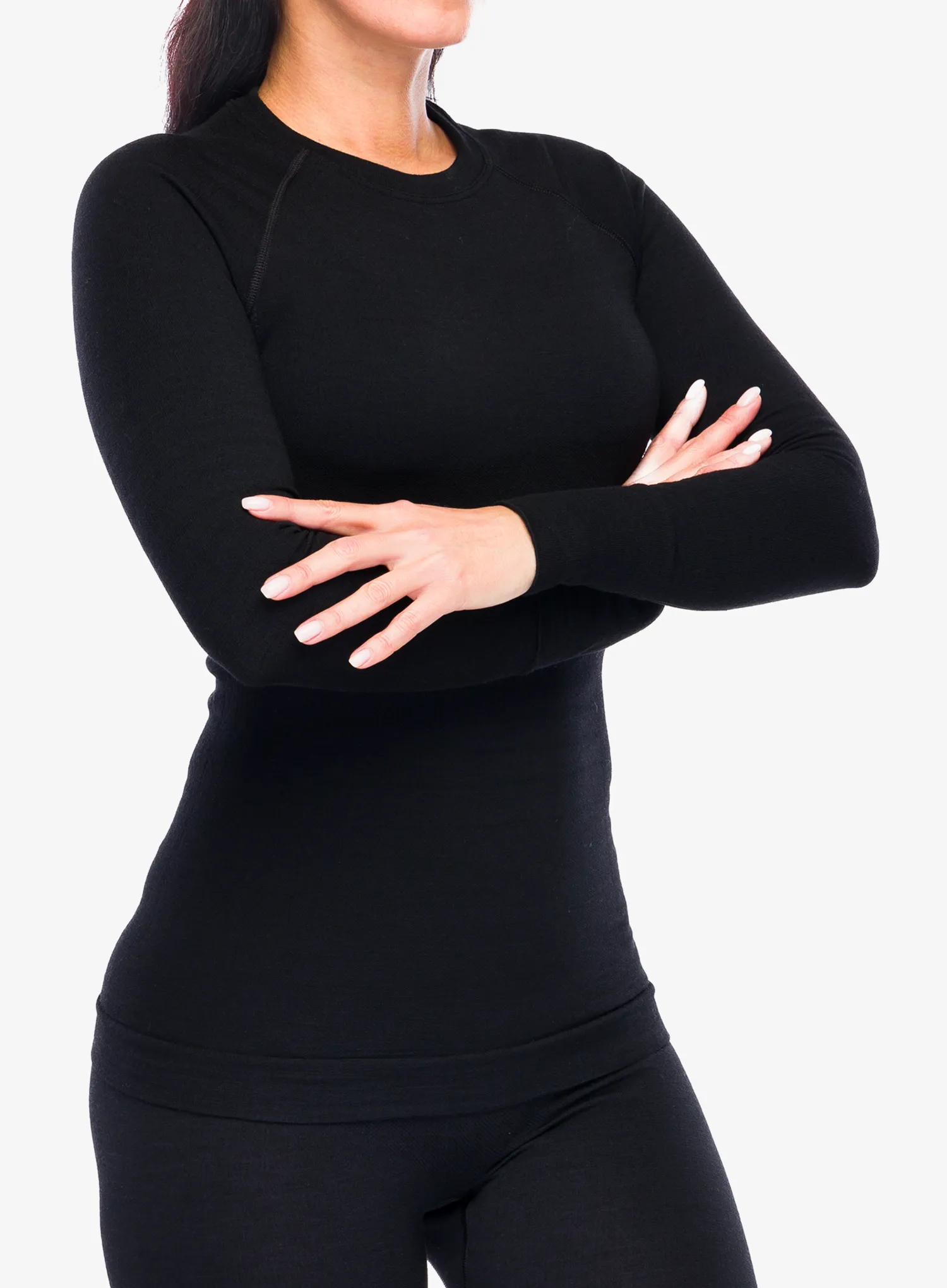 Ženska termo flis jopa Ortovox 230 Competition Long Sleeve - black raven
