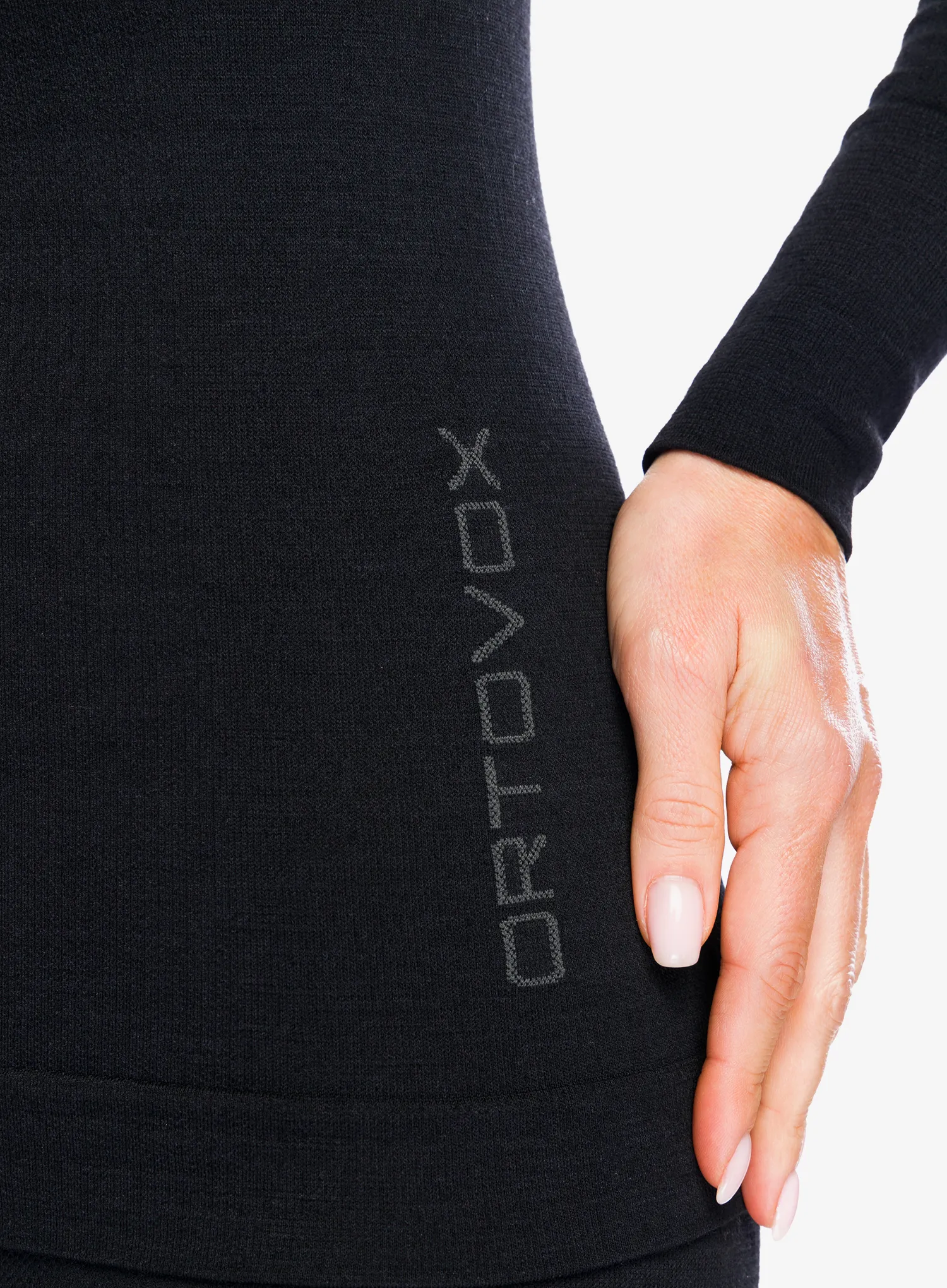 Ženska termo flis jopa Ortovox 230 Competition Long Sleeve - black raven