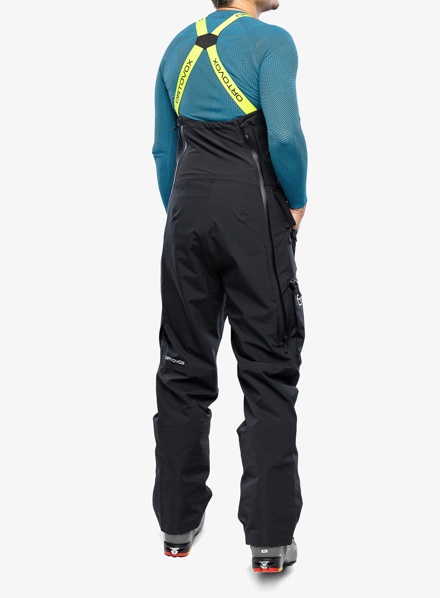 Hlače Ortovox 3L Deep Shell Bib Pants - black raven
