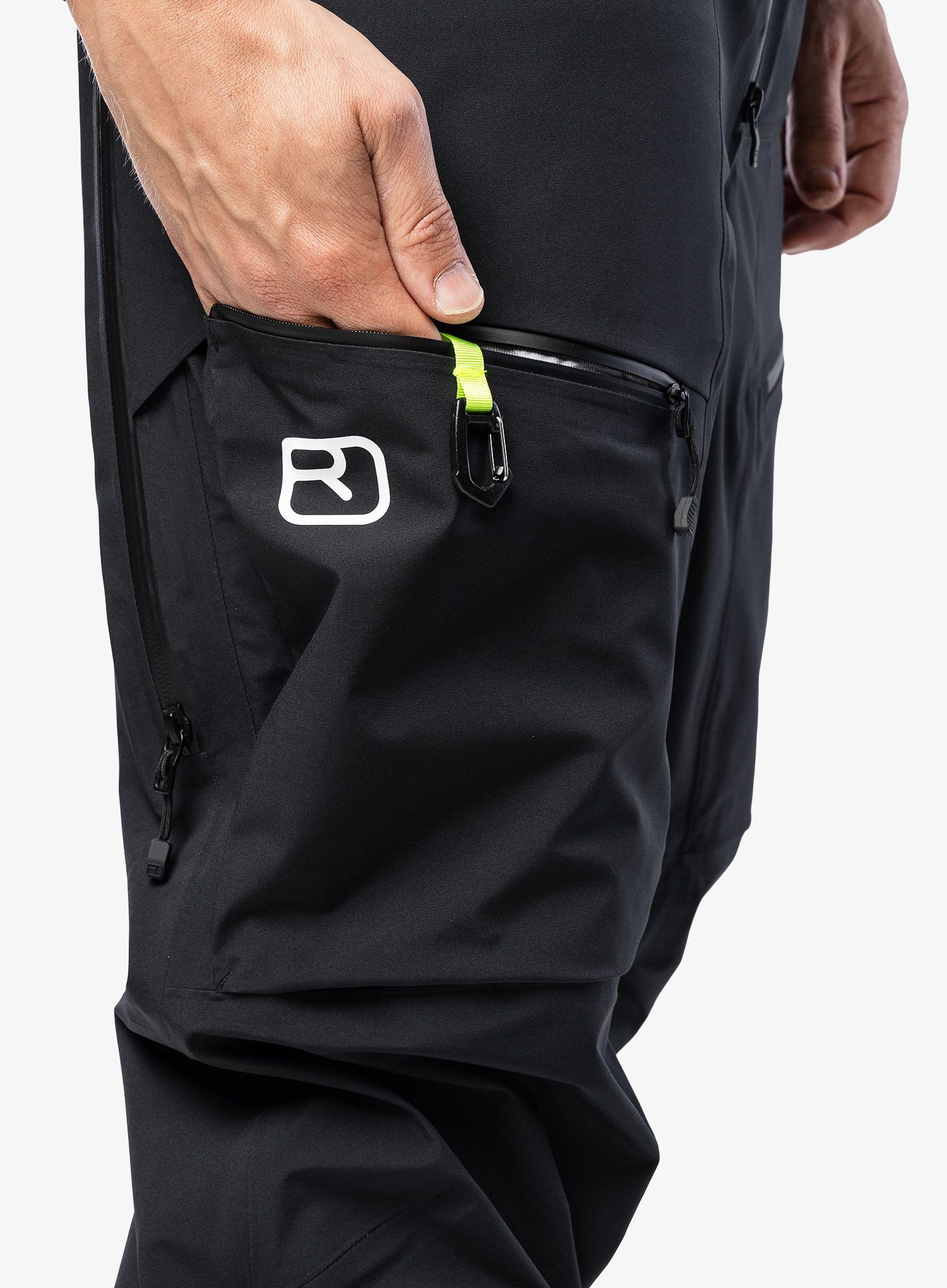 Hlače Ortovox 3L Deep Shell Bib Pants - black raven