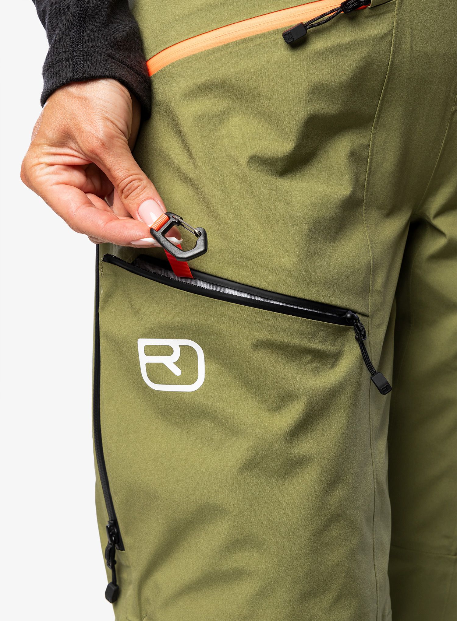 Ženske hlače Ortovox 3L Deep Shell Bib Pants - wild herbs