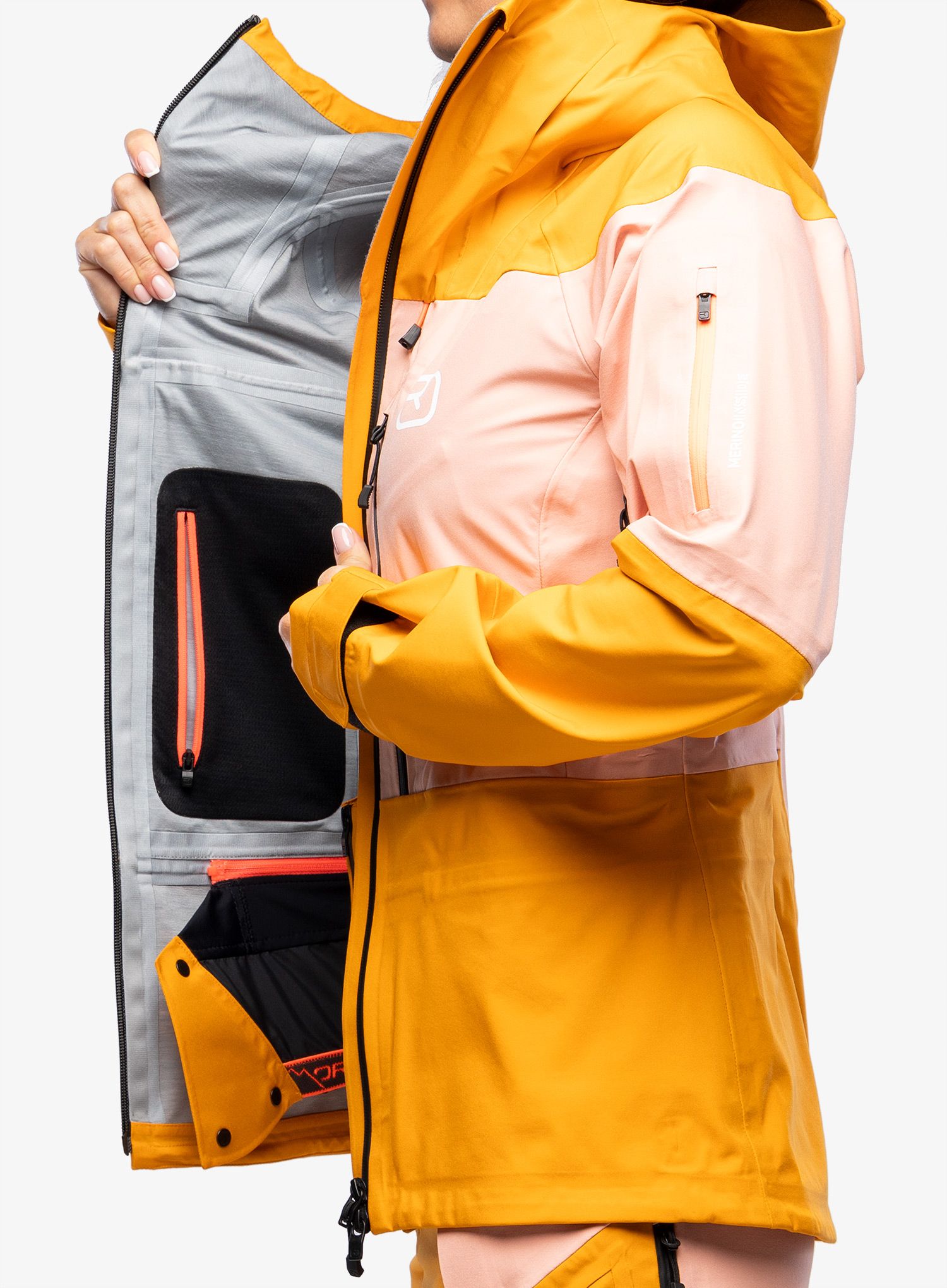 Ženska nepremočljiva jakna Ortovox 3L Guardian Shell Jacket - autumn leaves