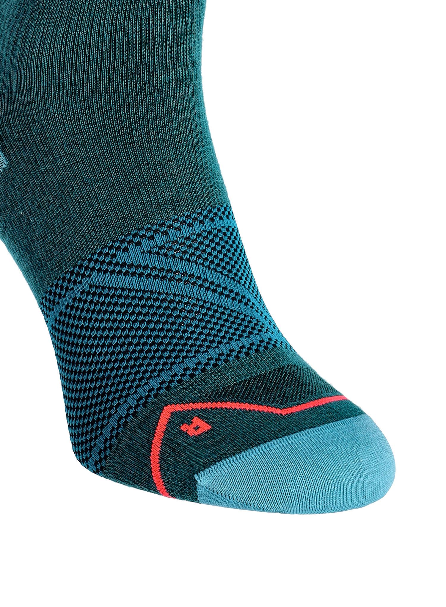 Ženske merino nogavice Ortovox Alpine Light Comp Mid Socks - pacific green