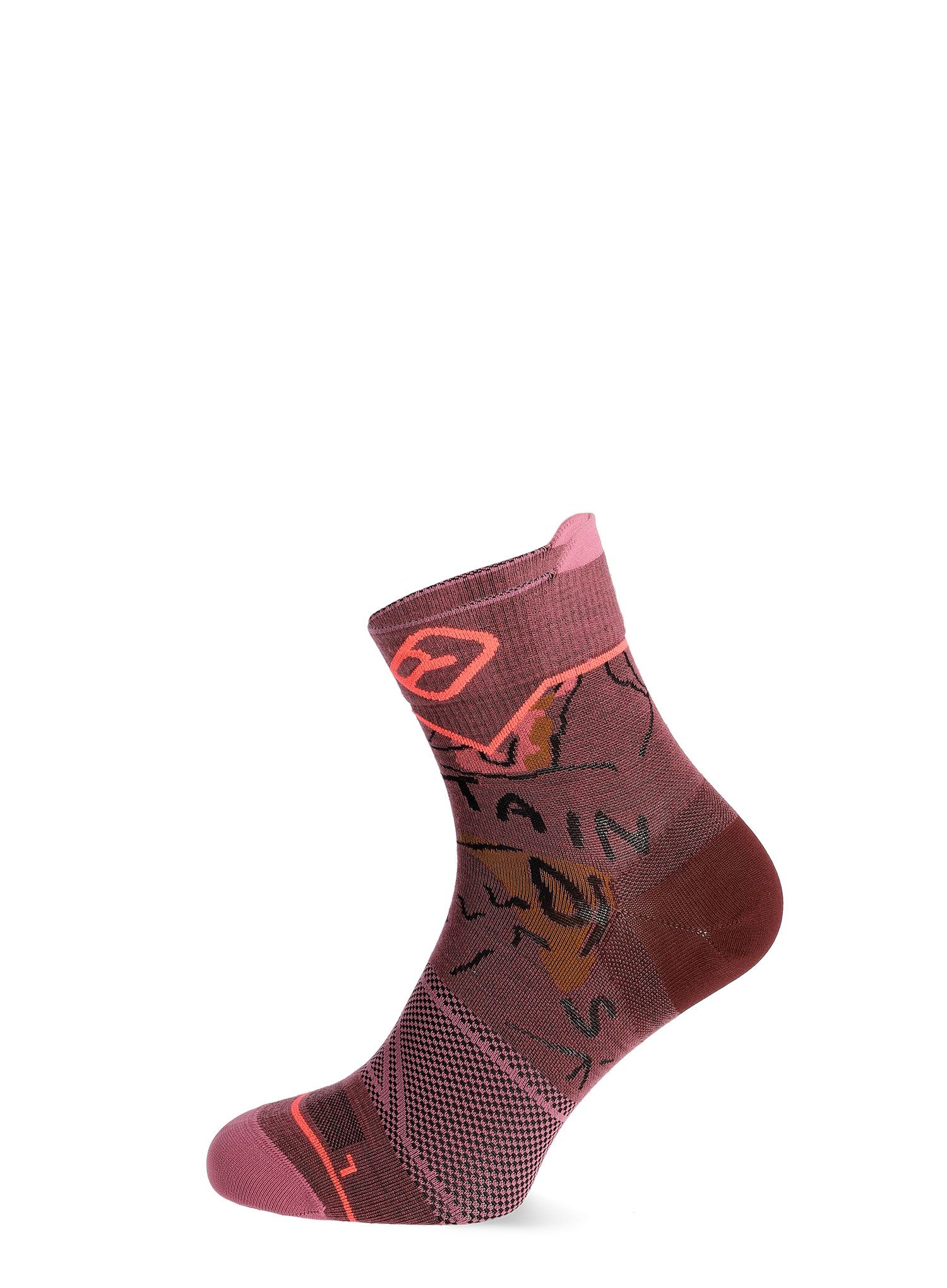 Ženske merino nogavice Ortovox Alpine Light Quarter Socks - mountain rose