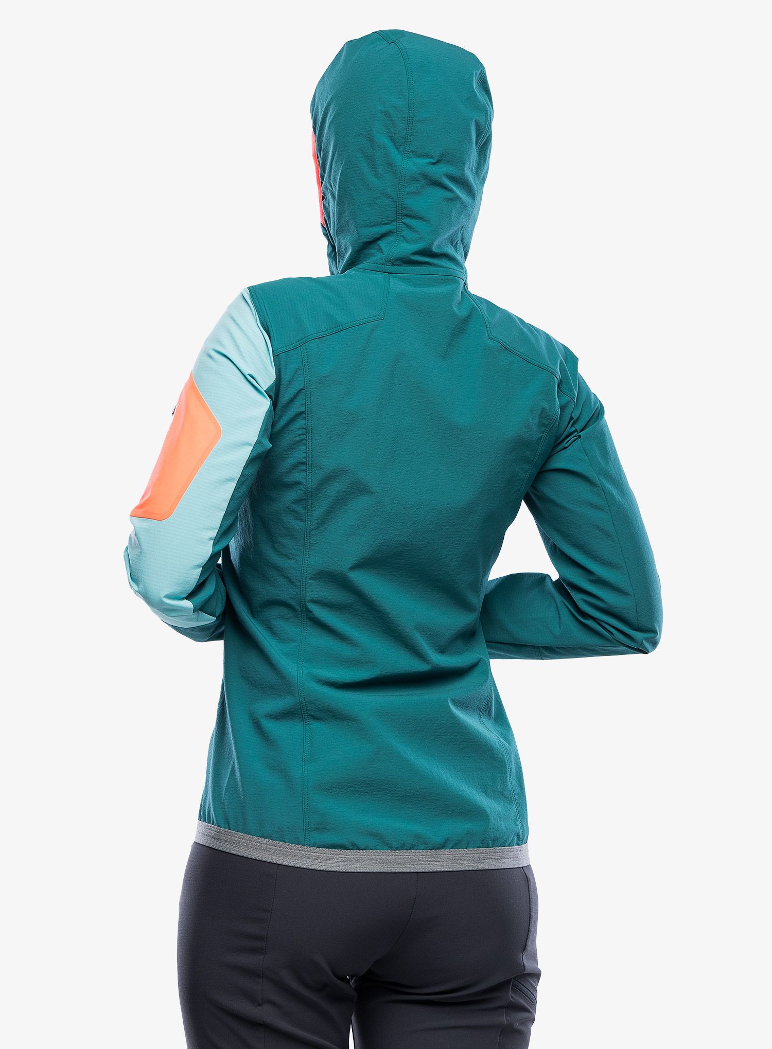 Ženska jakna za turno smučanje Ortovox Berrino Hooded Jacket - pacific green