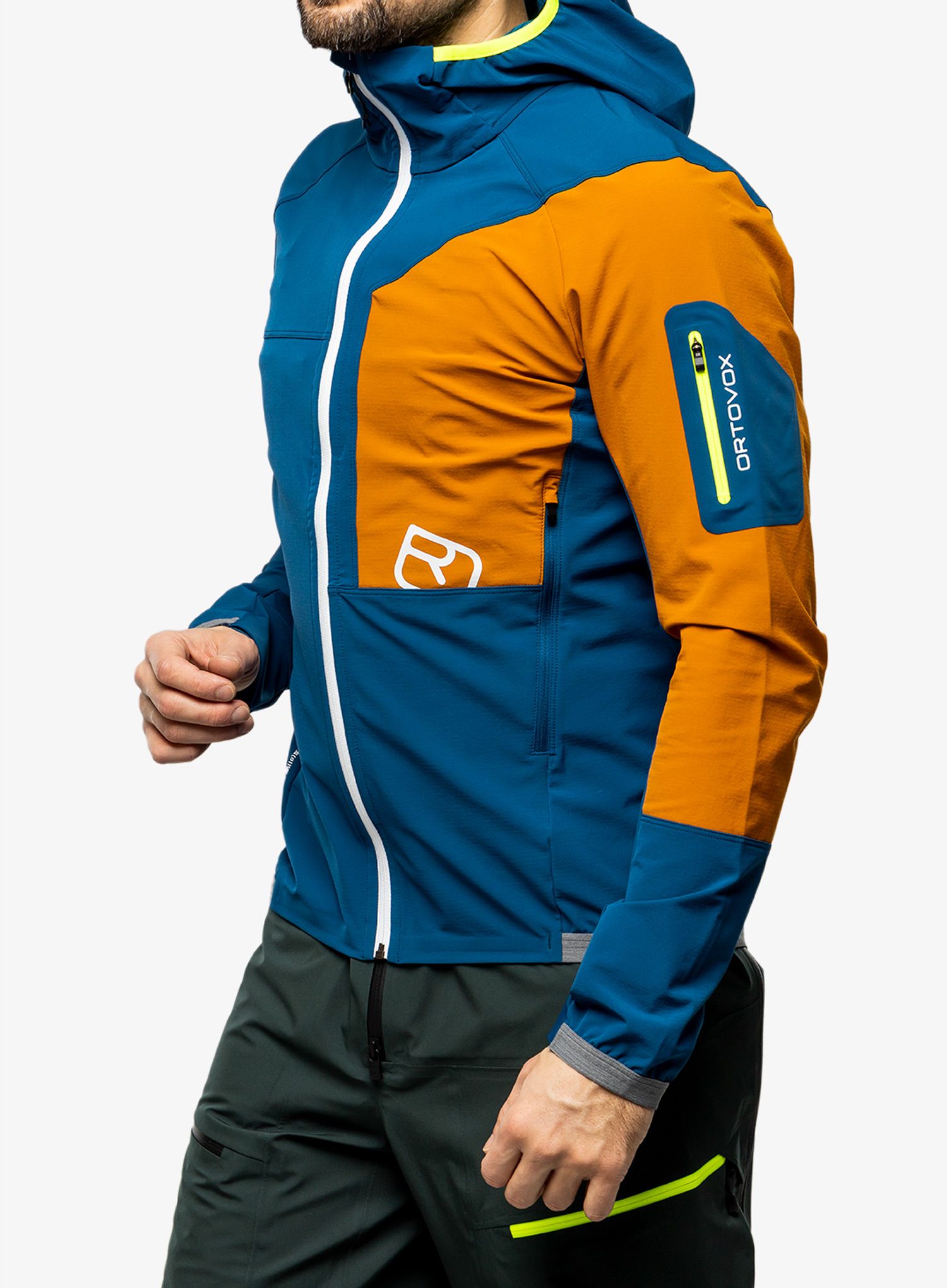Vetrovka Ortovox Berrino Hooded Jacket - petrol blue