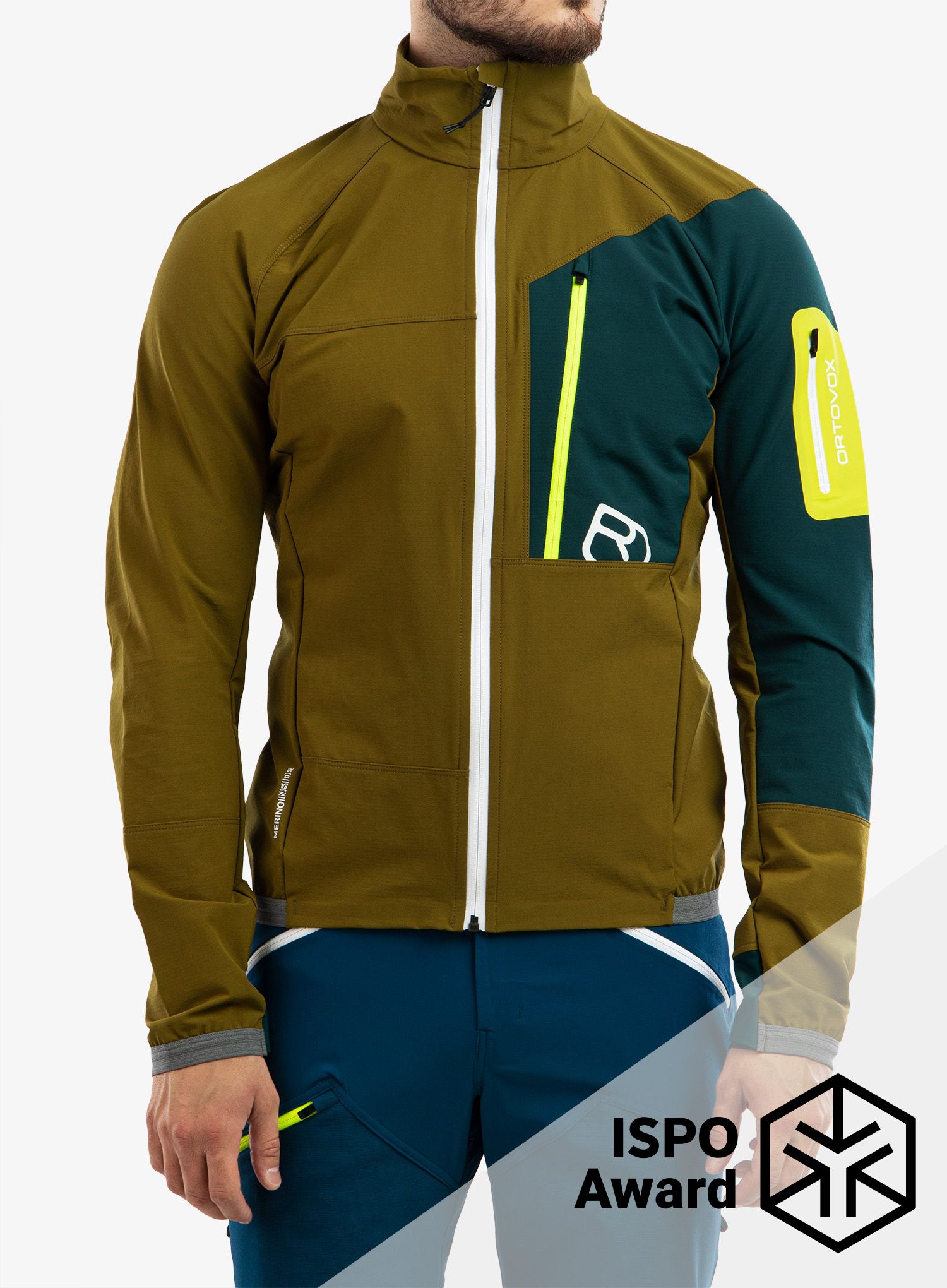 Moška smučarska jakna Ortovox Berrino Jacket - green moss