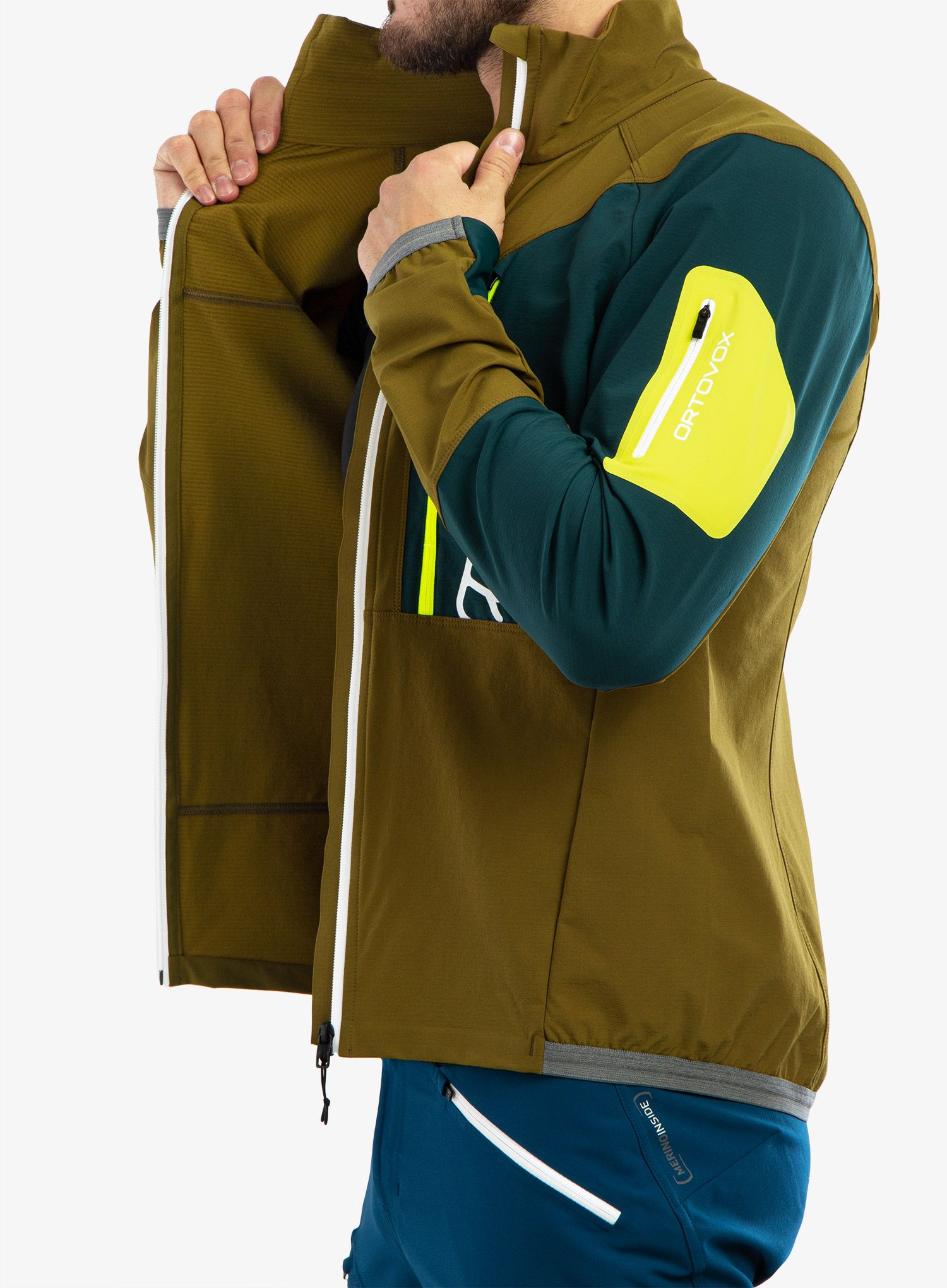Moška smučarska jakna Ortovox Berrino Jacket - green moss