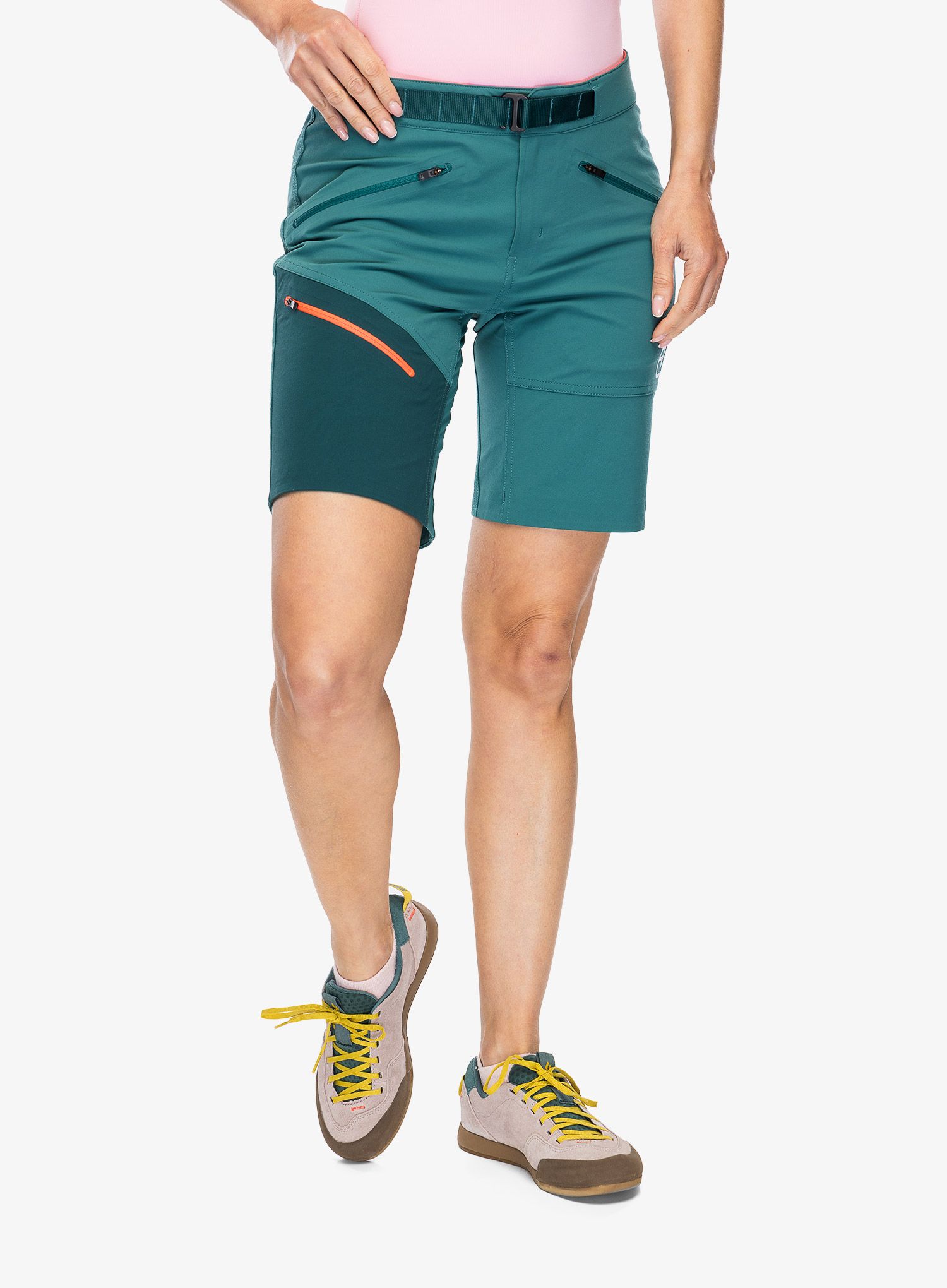 Ženske pohodniške kratke hlače Ortovox Brenta Shorts - pacific green