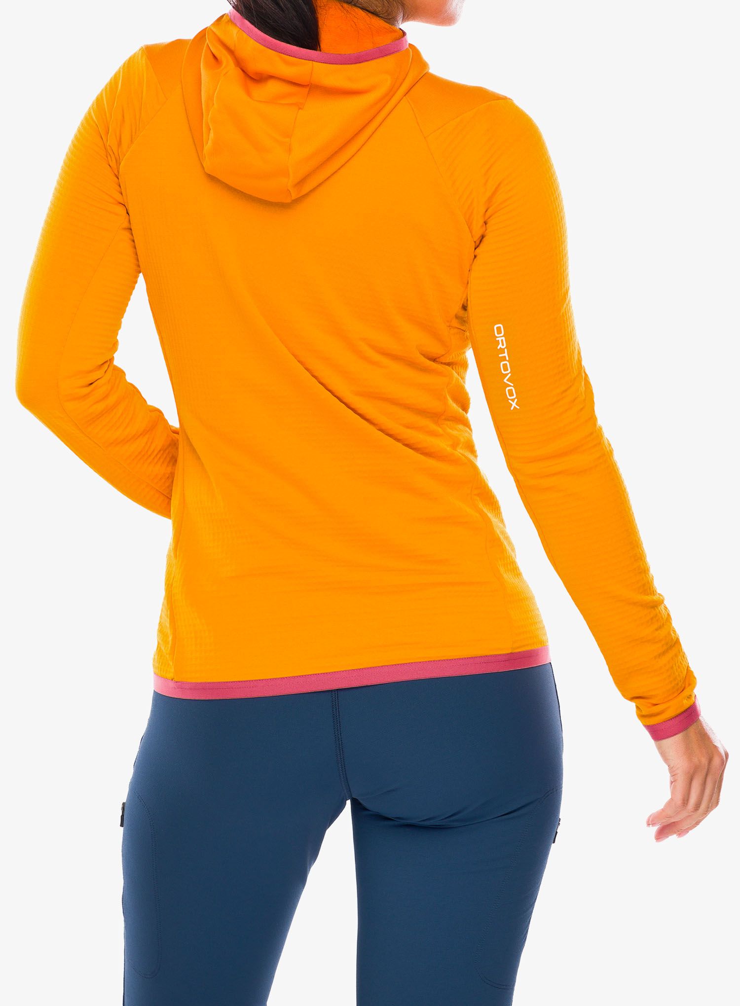 Ženska jopica Ortovox Fleece Grid Hoody - autumn leaves