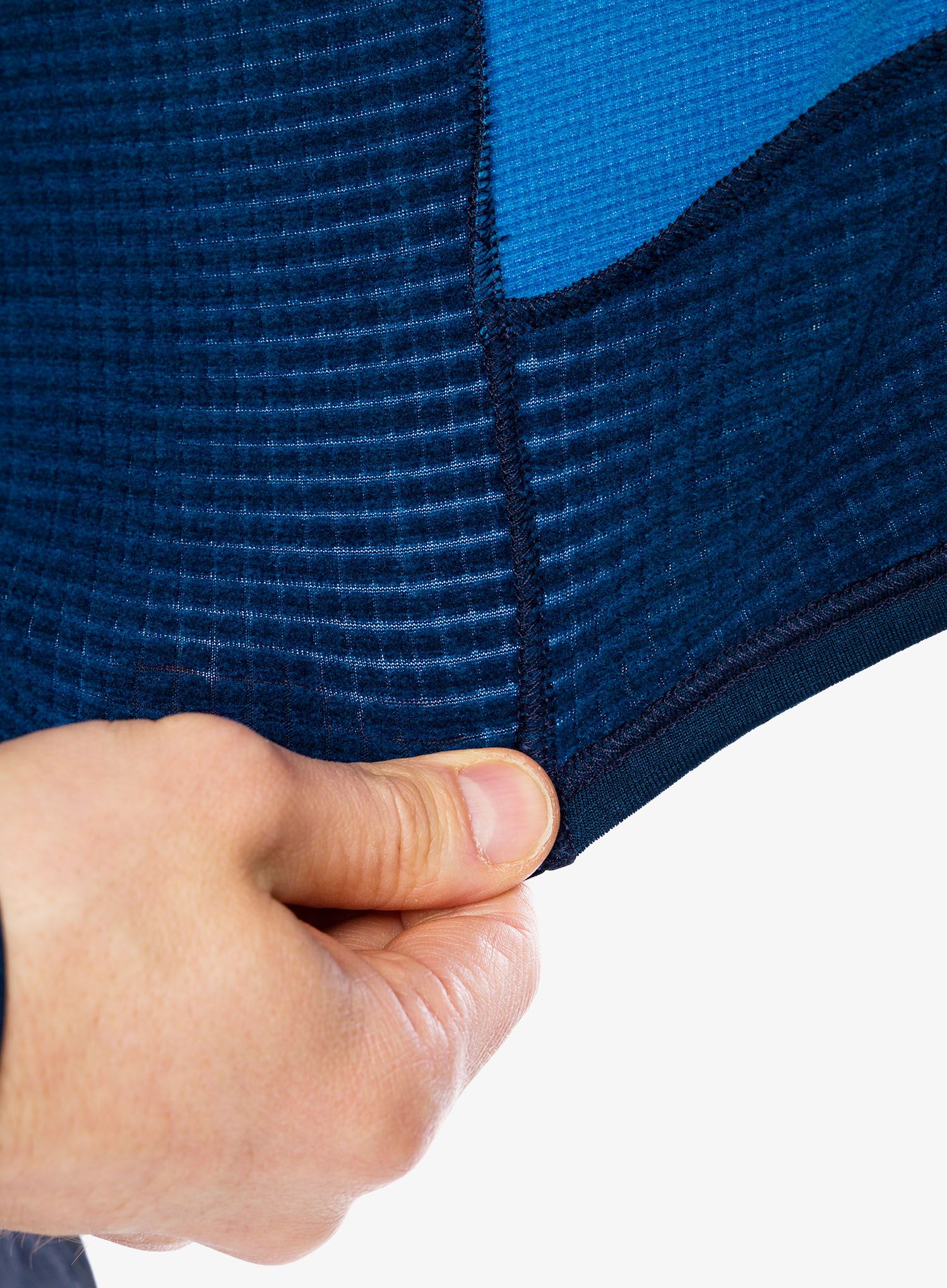 Jopica z zadrgo Ortovox Fleece Grid Jacket - mountain blue