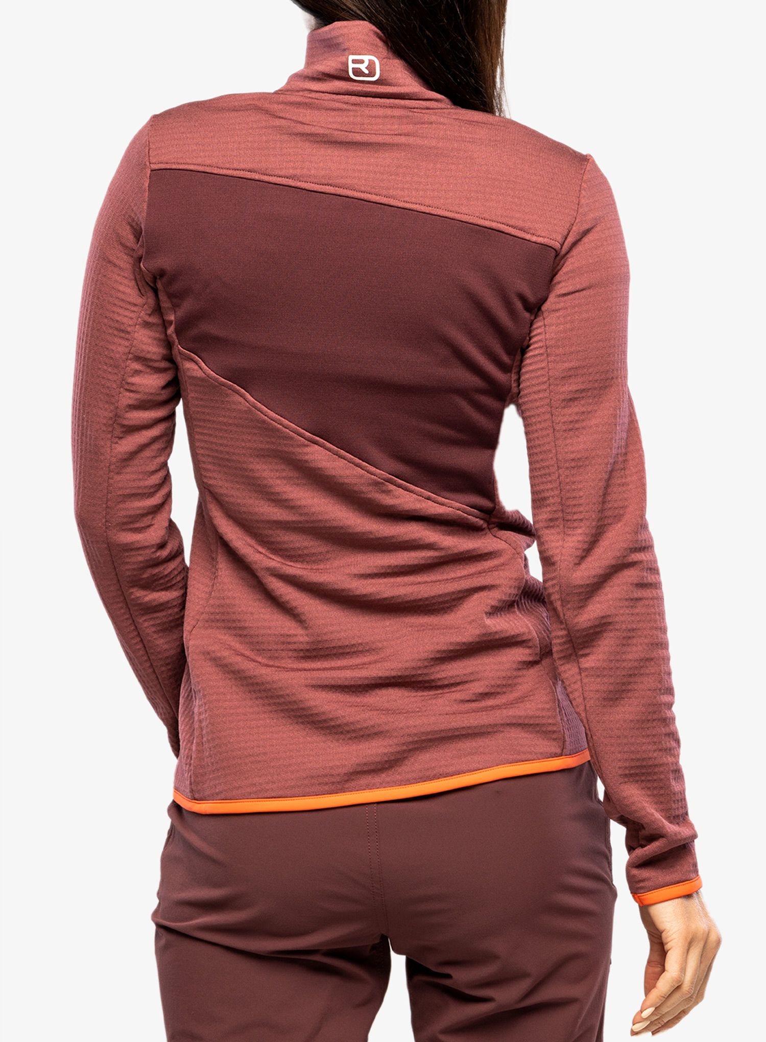 Ženska jopica z zadrgo Ortovox Fleece Grid Jacket - mountain rose