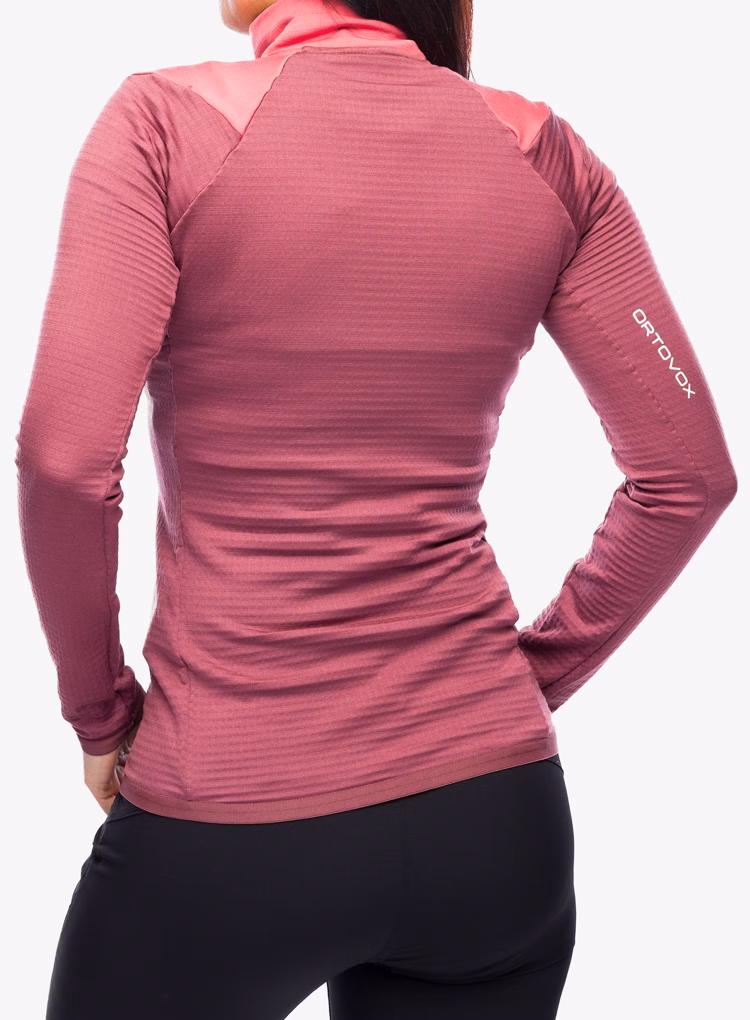 Ženska jopica z zadrgo Ortovox Fleece Grid Jacket - mountain rose/rose