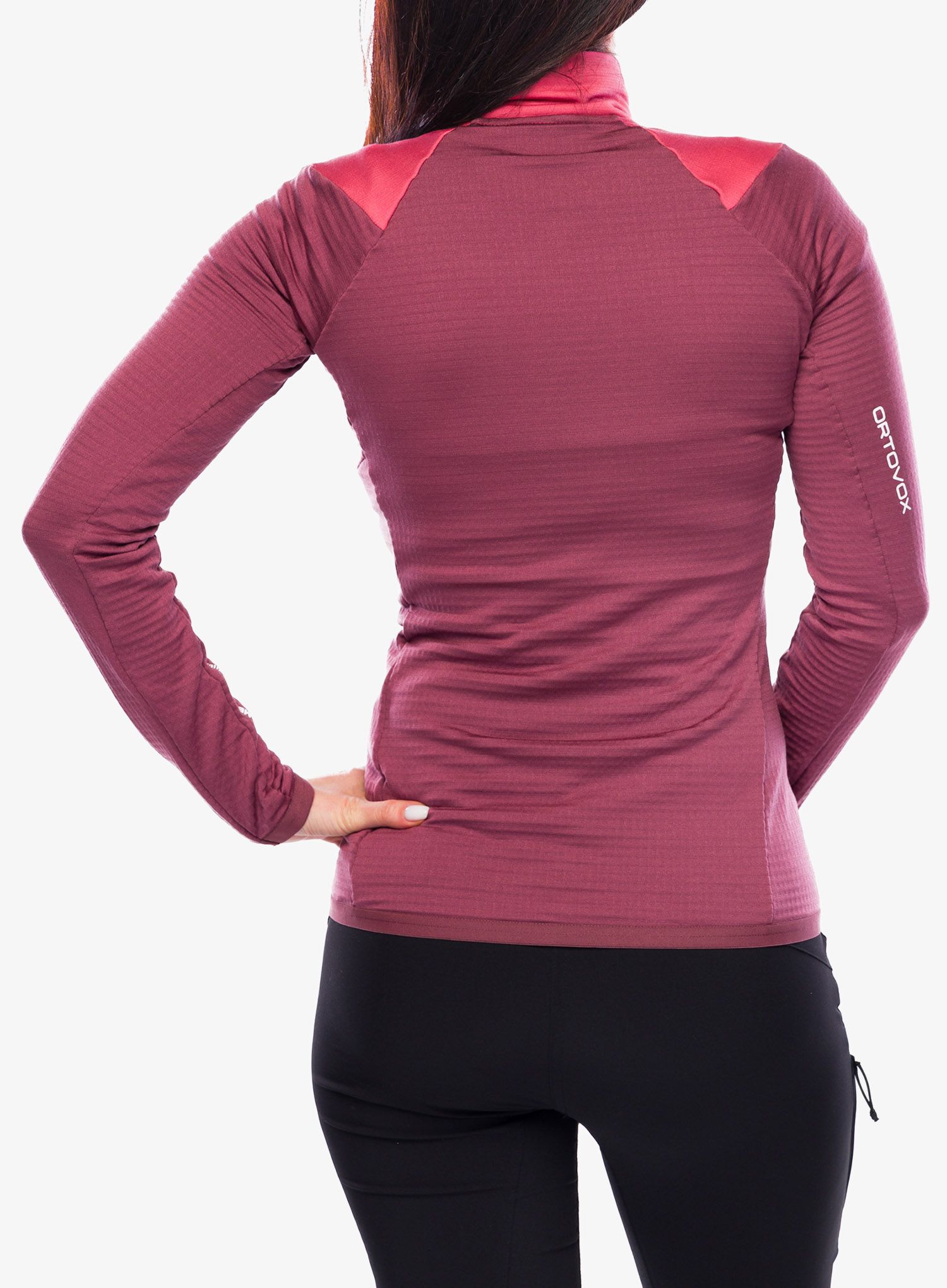 Ženska jopica z zadrgo Ortovox Fleece Grid Jacket - mountain rose/rose