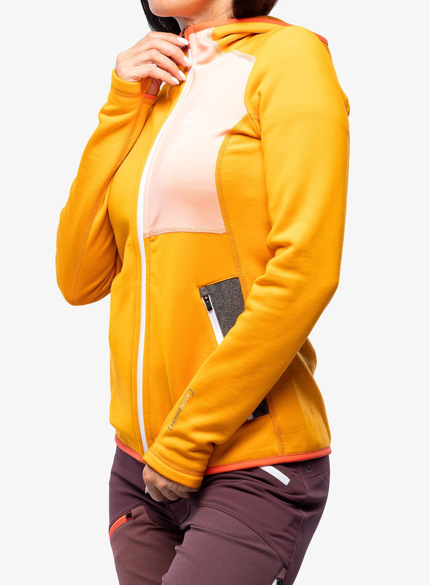 Ženska jopica Ortovox Fleece Hoody - autumn leaves