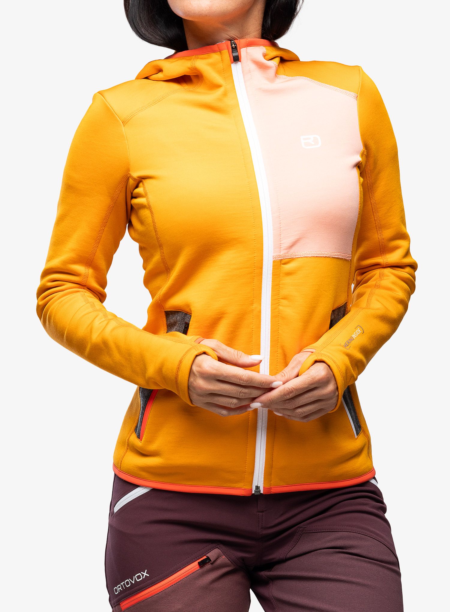 Ženska jopica Ortovox Fleece Hoody - autumn leaves