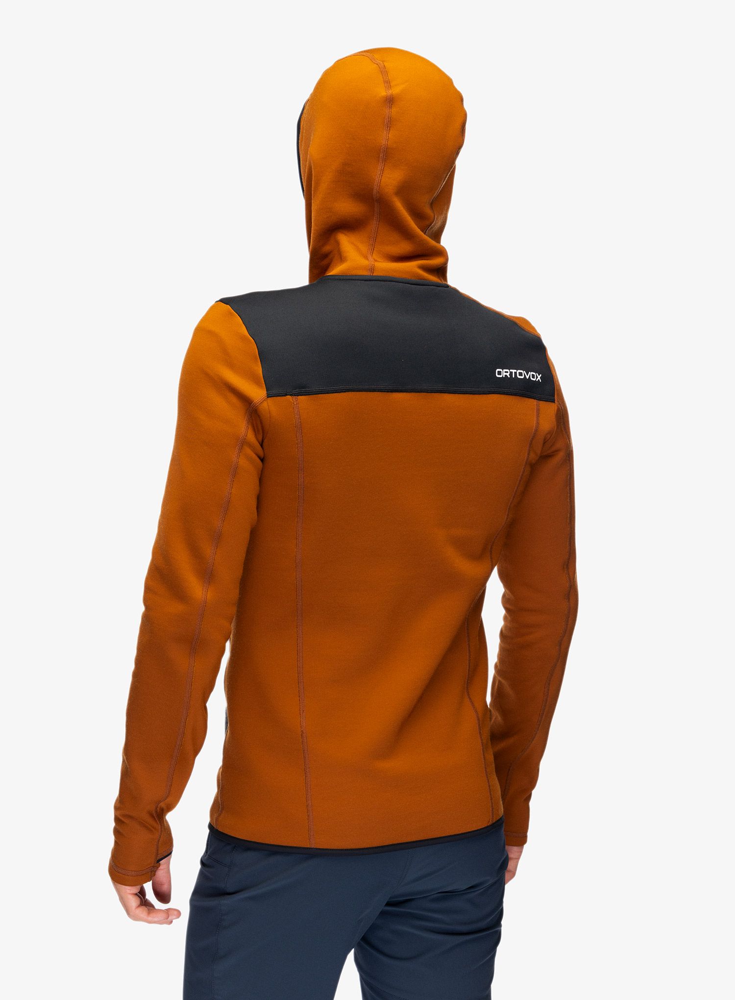 Jopica z zadrgo Ortovox Fleece Hoody - bristle brown