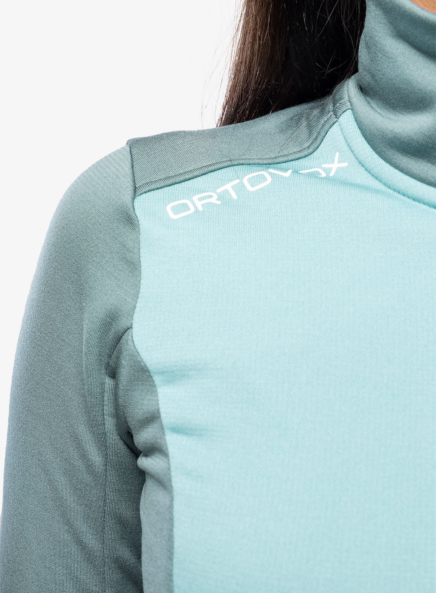 Ženska termo flis jopa Ortovox Fleece Light Zip Neck - arctic grey