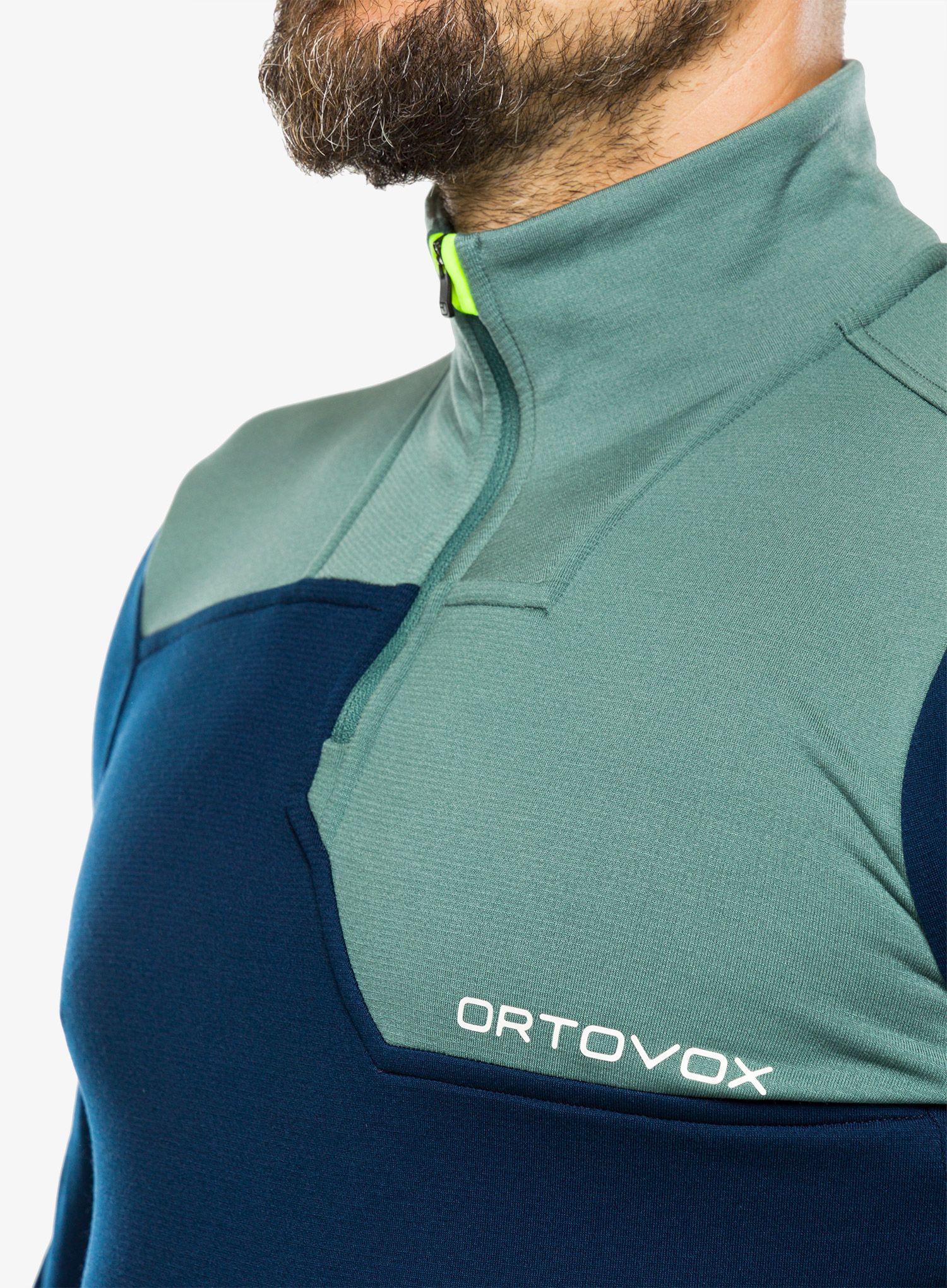 Termo flis jopa Ortovox Fleece Light Zip Neck - deep ocean
