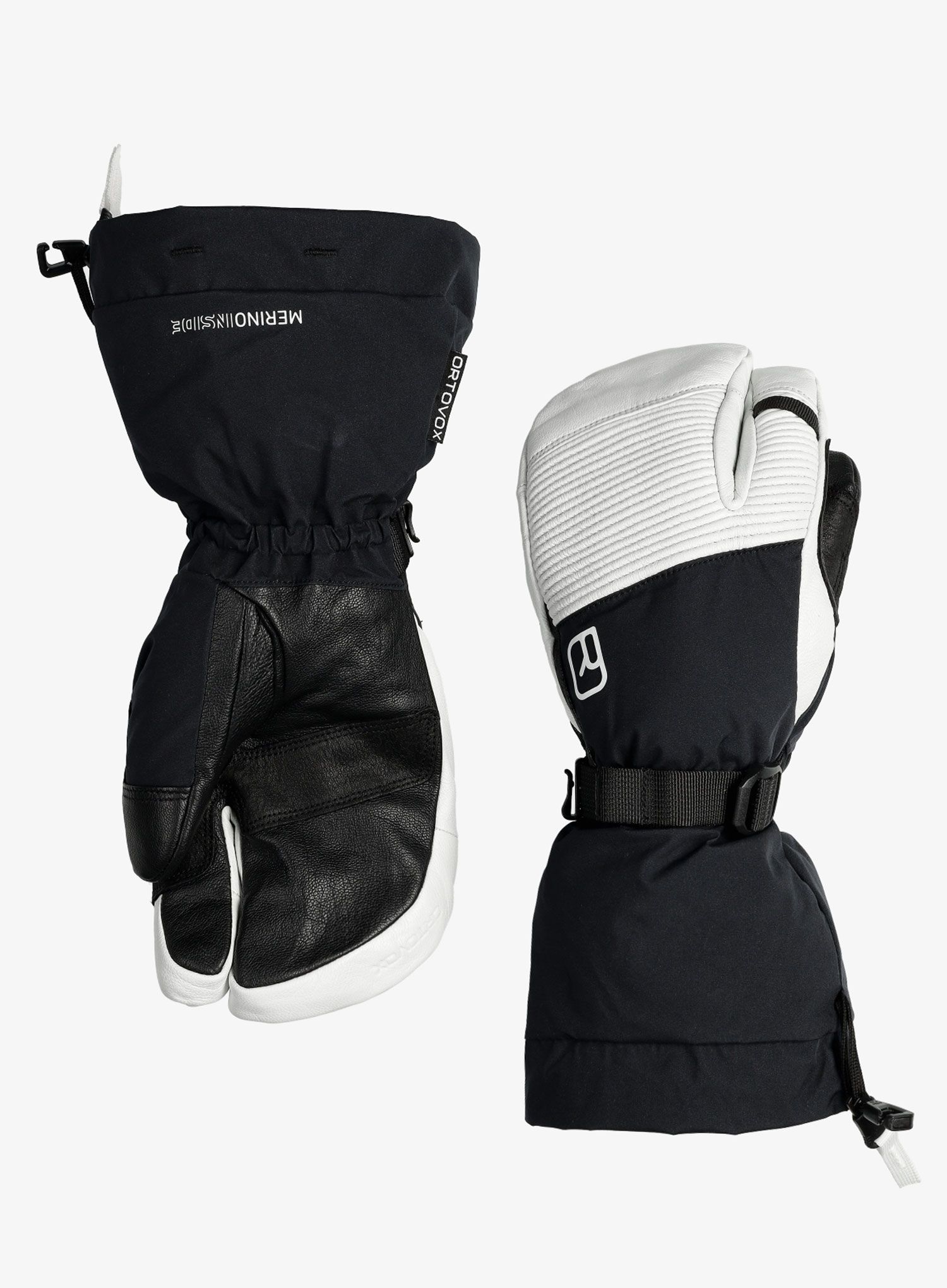 Smučarske rokavice Ortovox Freeride 3 Finger Glove Pro - black raven