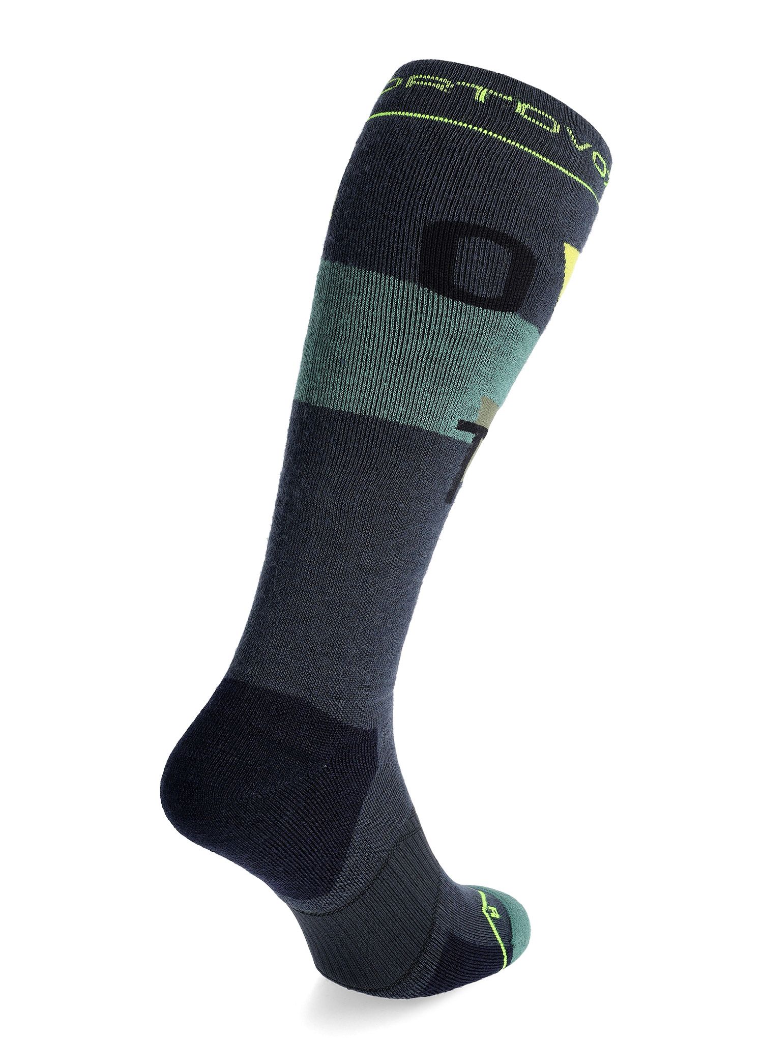 Smučarske nogavice Ortovox Freeride Long Socks Cozy - black steel