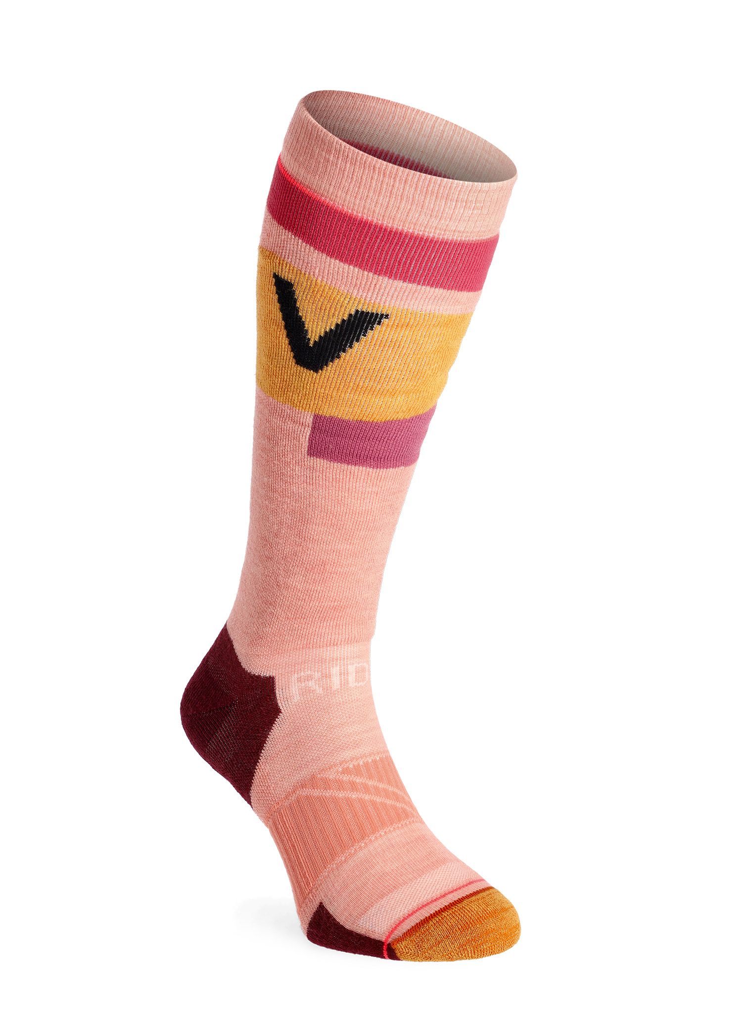 Ženske smučarske nogavice Ortovox Freeride Long Socks Cozy - bloom