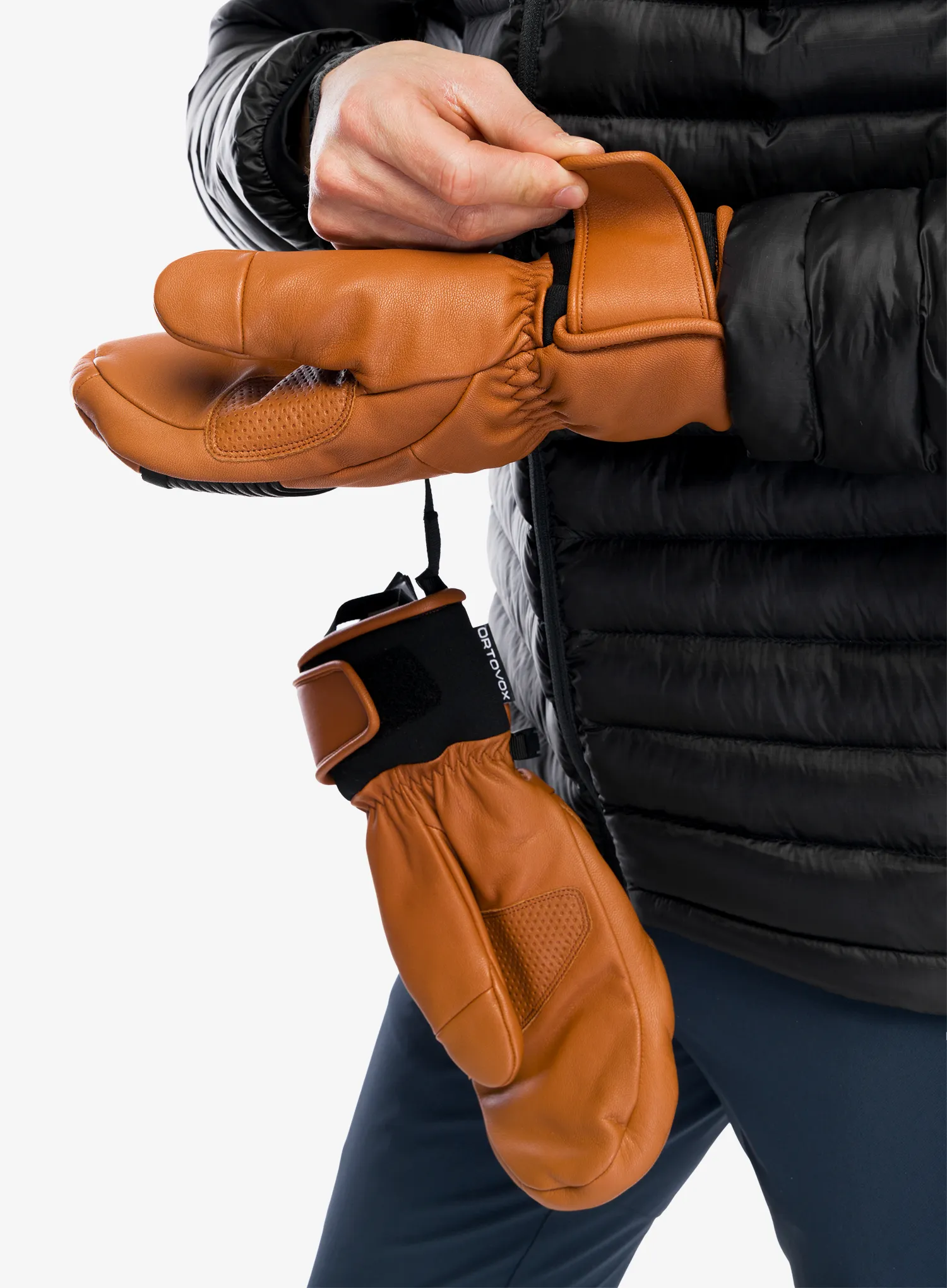 Palčniki Ortovox Full Leather Mitten - bristle brown