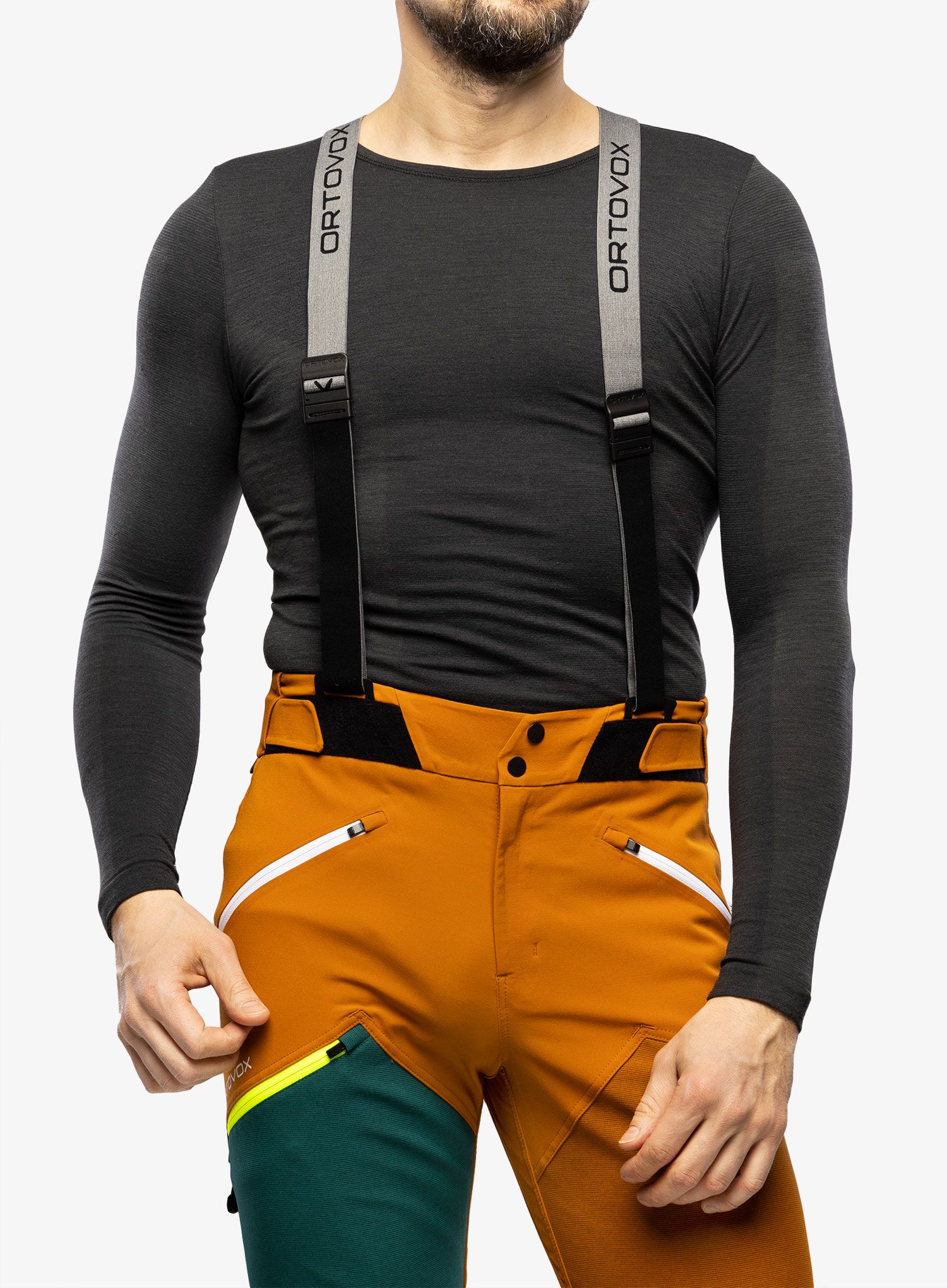 Naramnice za hlače Ortovox Logo Suspenders - grey blend