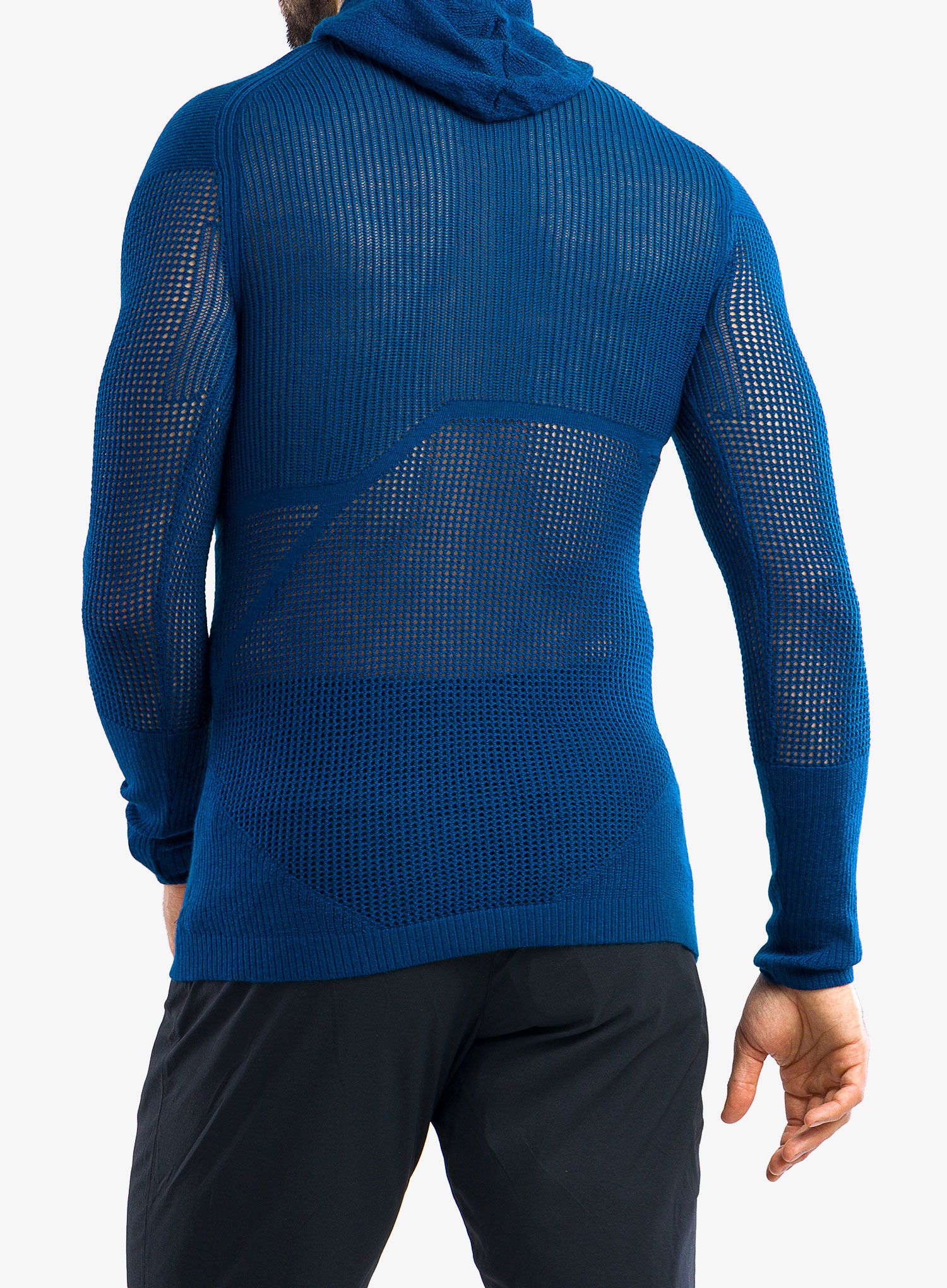Termo flis jopa Ortovox Merino Thermovent Hoody - petrol blue
