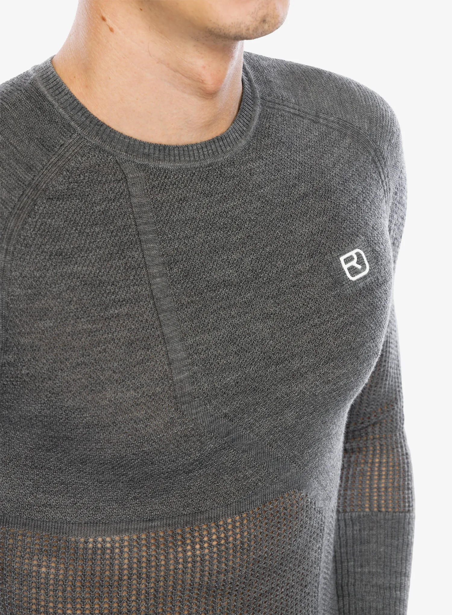 Termo flis jopa Ortovox Merino Thermovent LS - dark grey blend