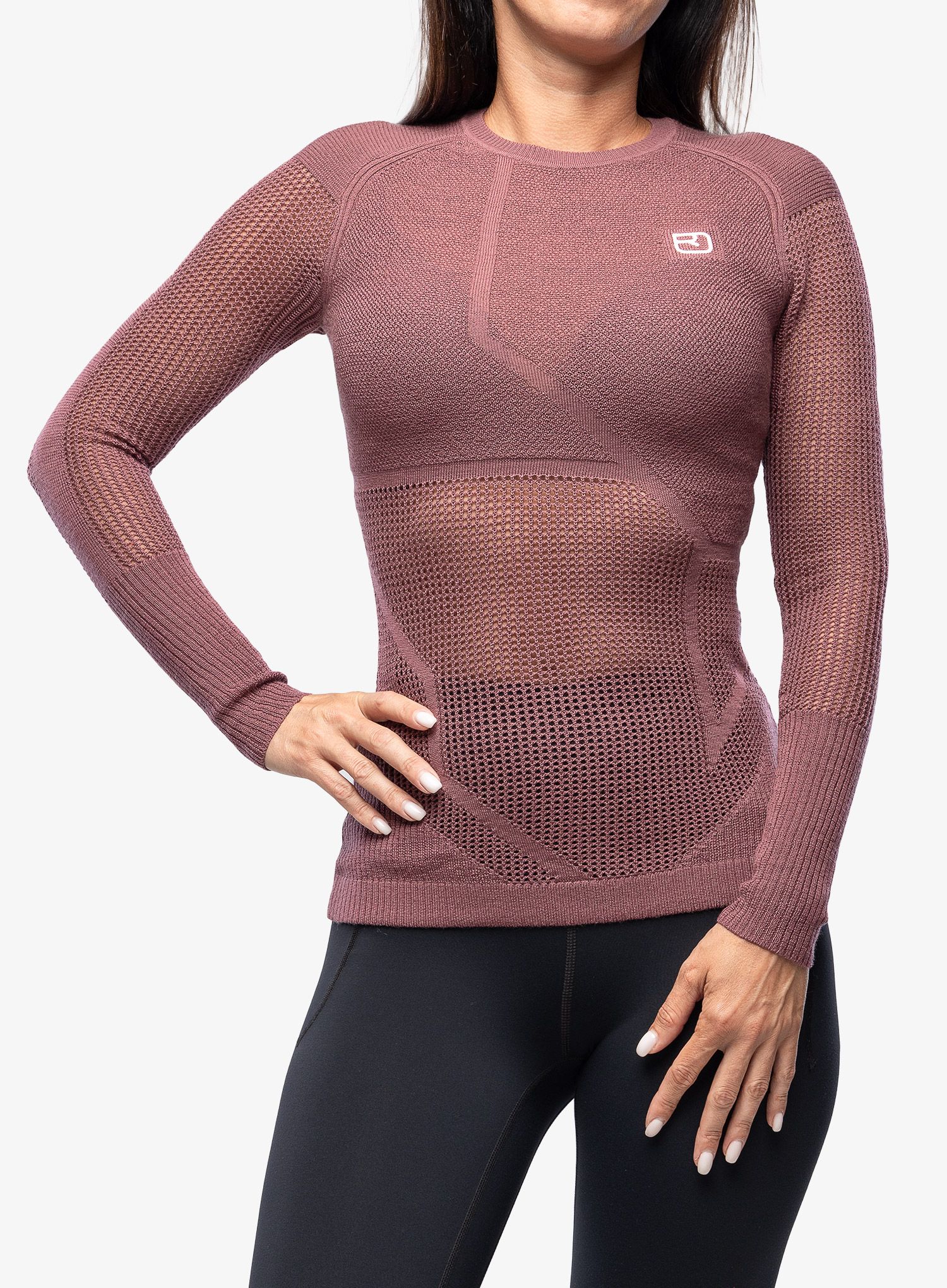 Ženska termo flis jopa Ortovox Merino Thermovent LS - mountain rose