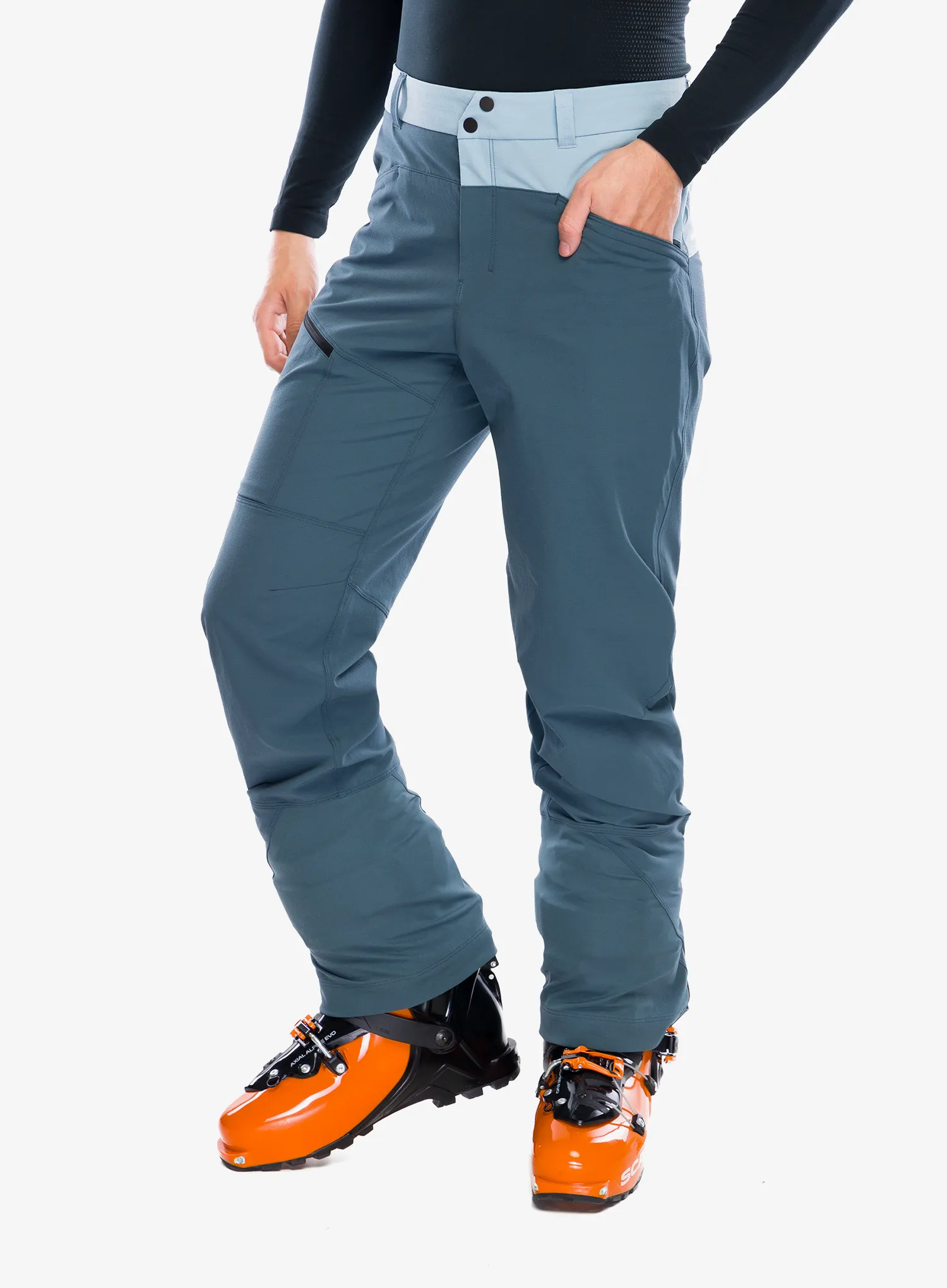 Softshell hlače Ortovox Mondeval Pants - dark arctic grey