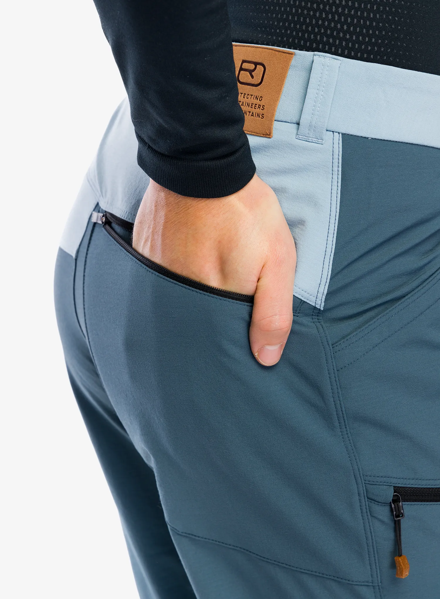 Softshell hlače Ortovox Mondeval Pants - dark arctic grey