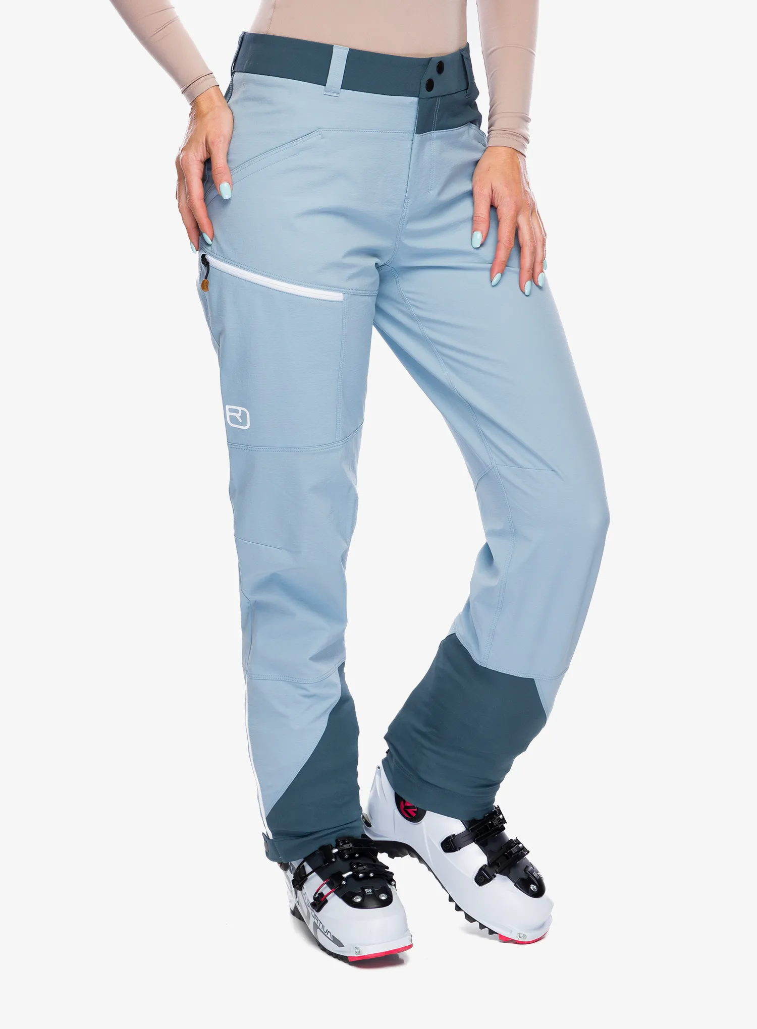 Ženske softshell hlače Ortovox Mondeval Pants - glacier grey