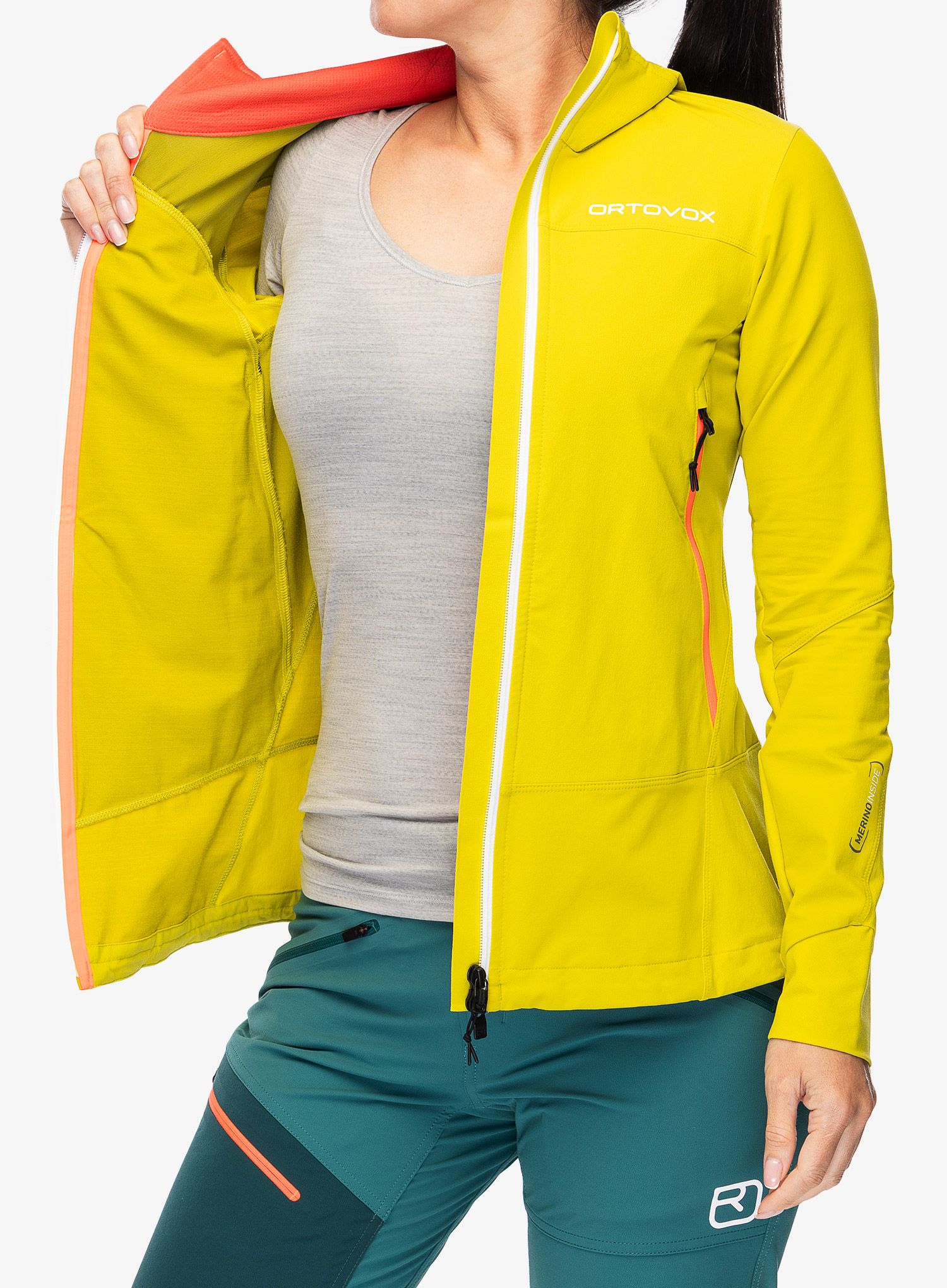 Ženska jakna Ortovox Pala Hooded Jacket - dirty daisy