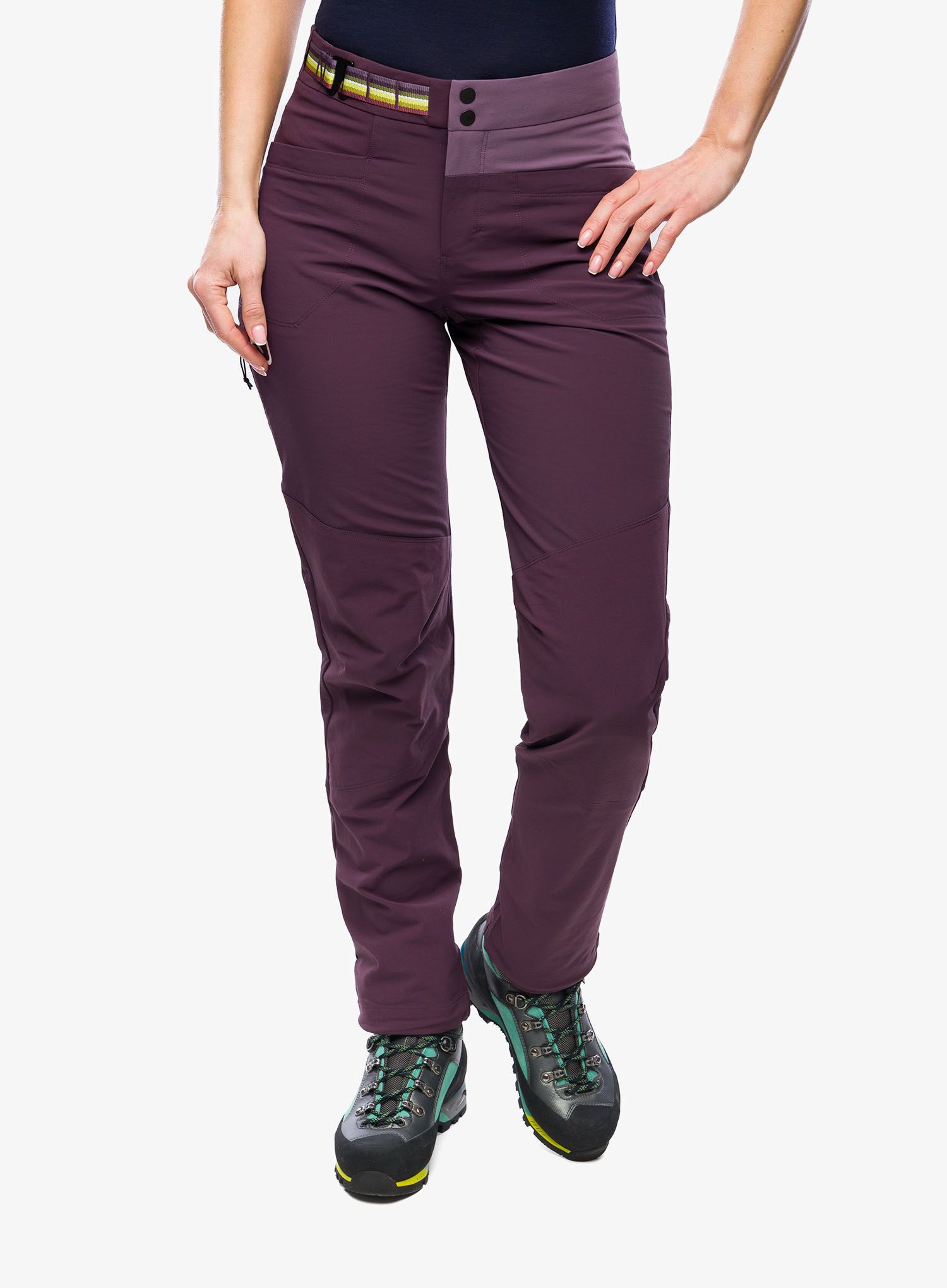 Ženske softshell hlače Ortovox Pala Pants - dark wild berry