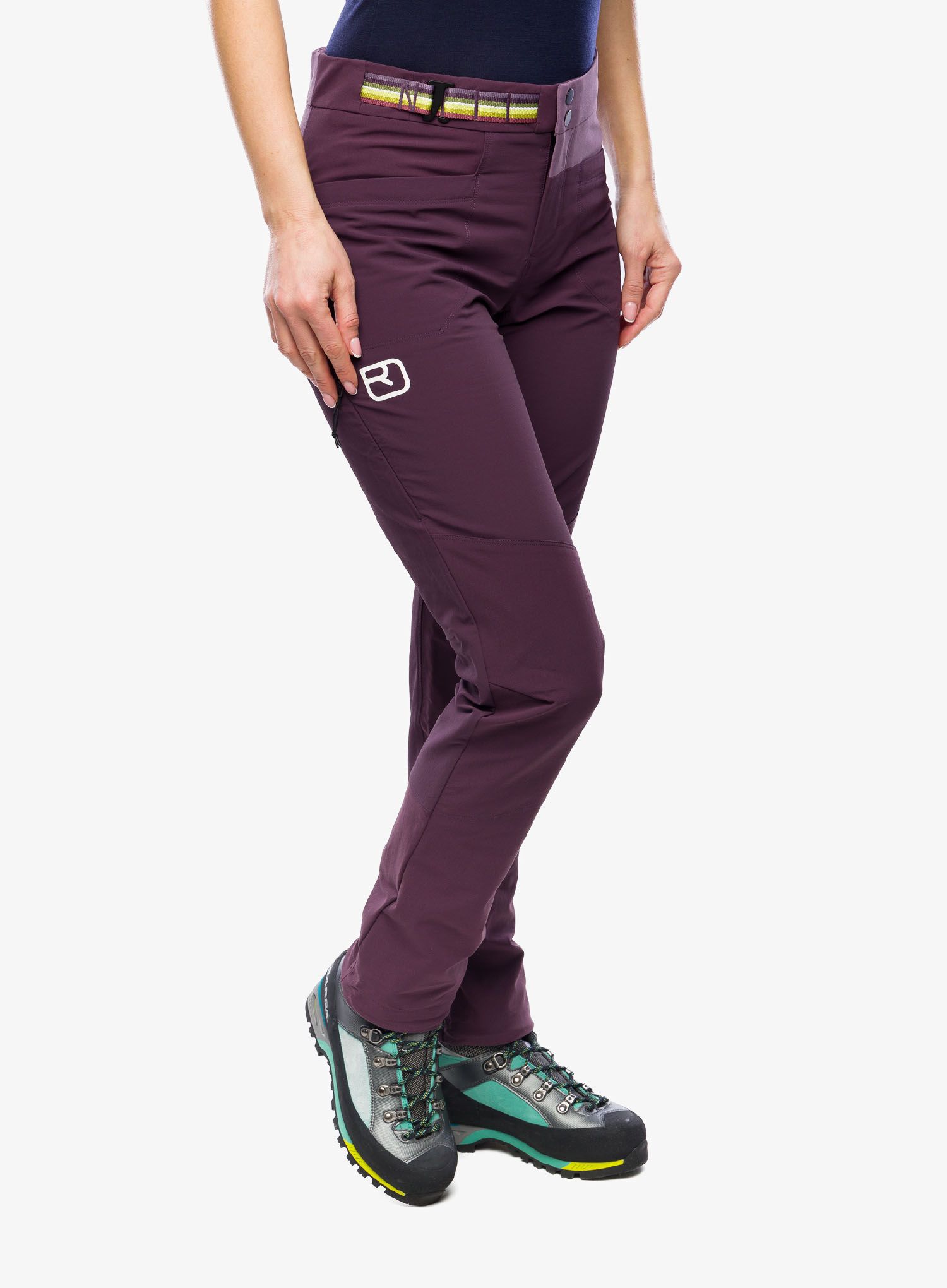 Ženske softshell hlače Ortovox Pala Pants - dark wild berry