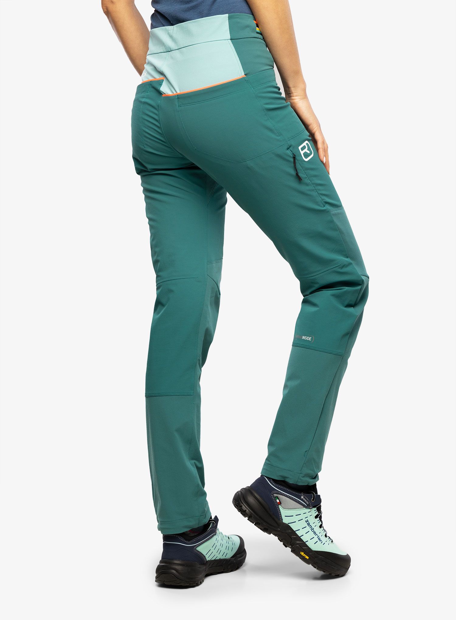 Ženske plezalne hlače Ortovox Pala Pants - pacific green