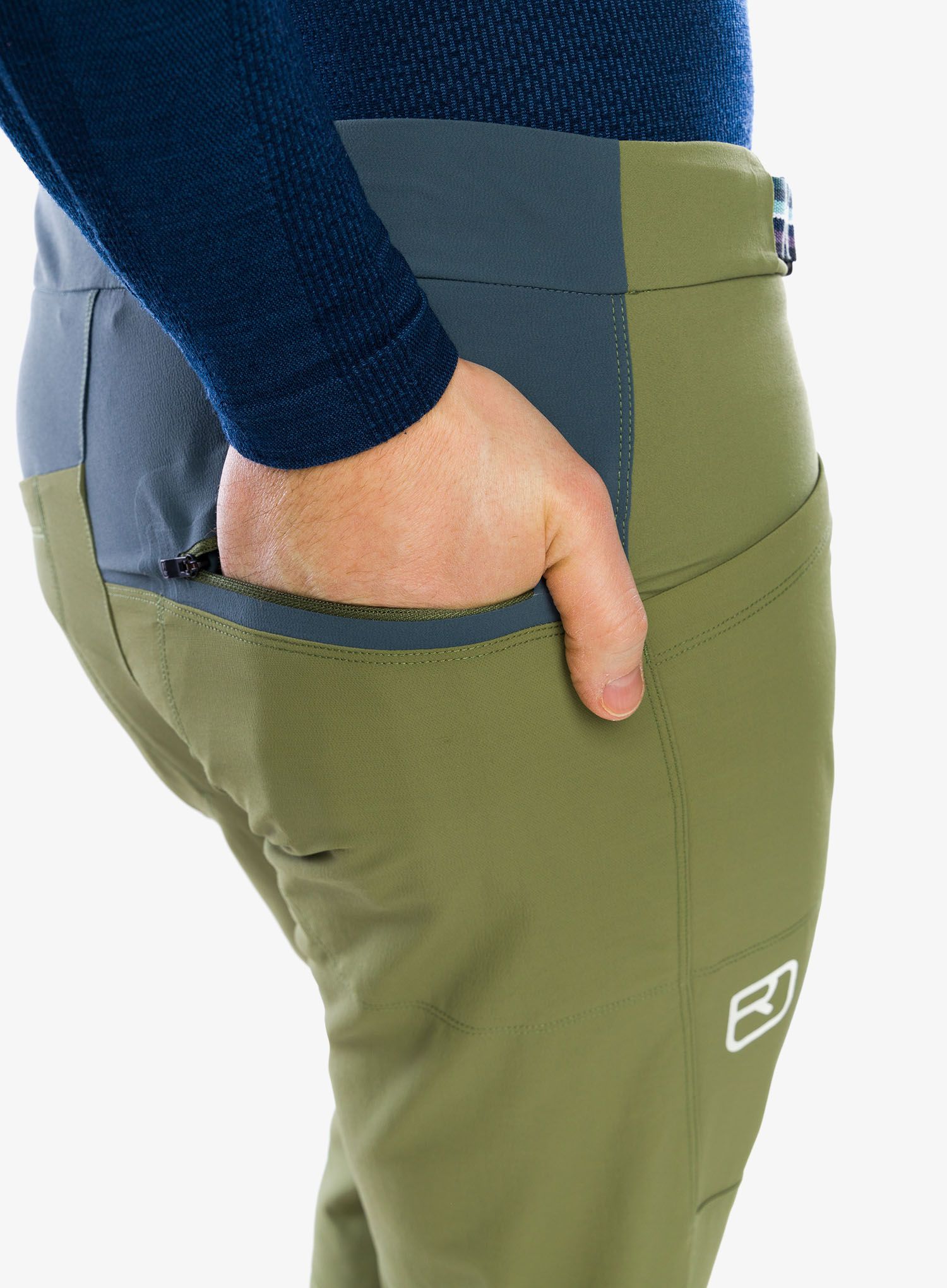 Moške softshell hlače Ortovox Pala Pants - wild herbs