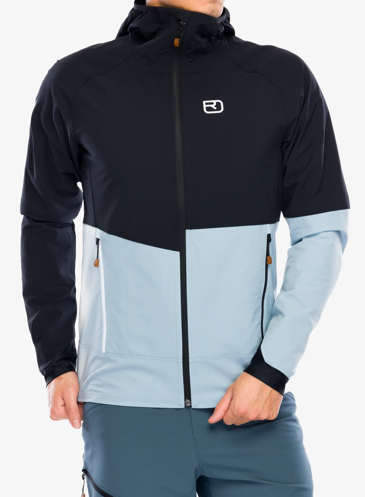 Softshell jakna Ortovox Punta Berrino Hooded Jacket - black raven