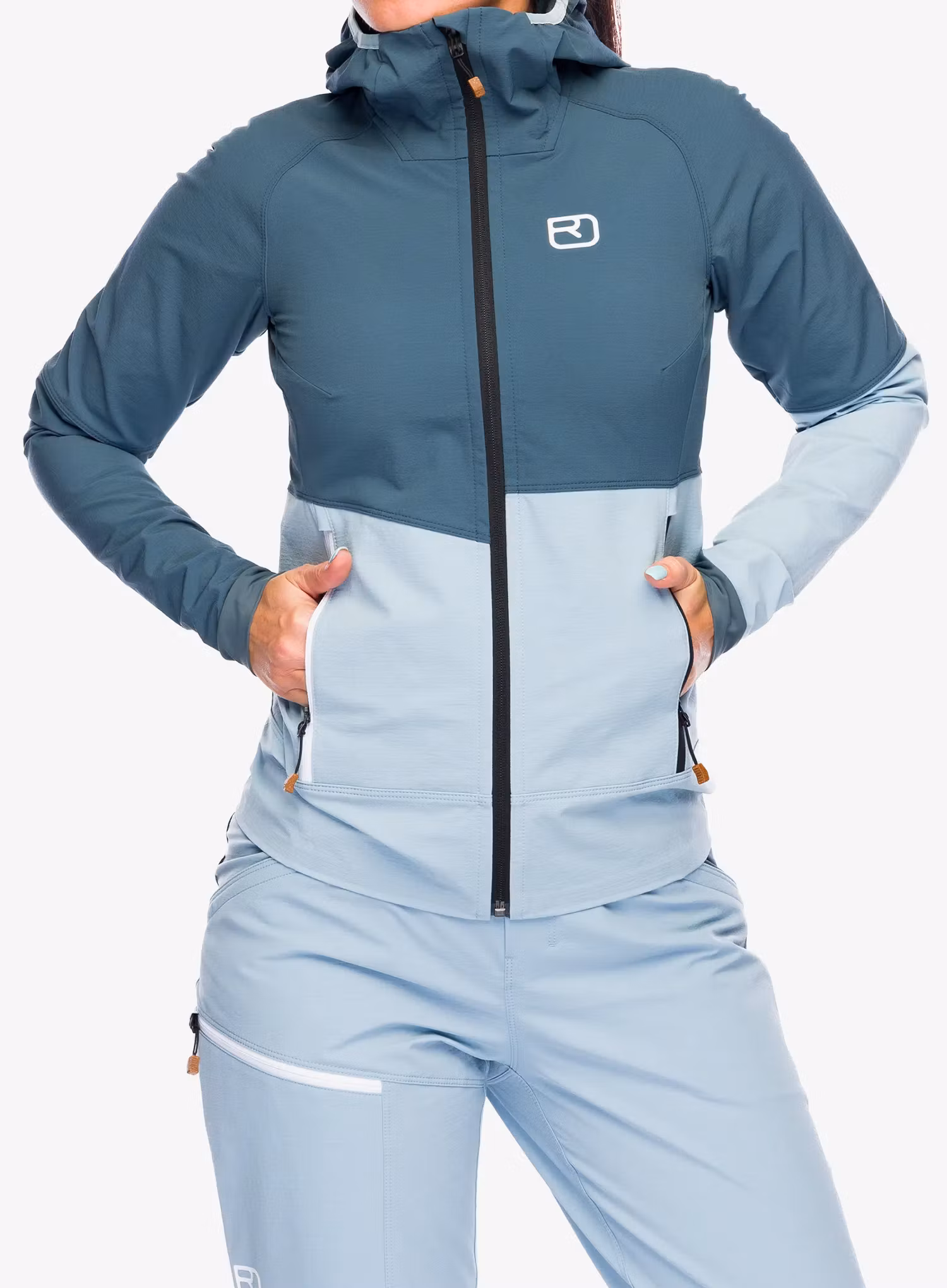 Ženska softshell jakna Ortovox Punta Berrino Hooded Jacket - dark arctic grey