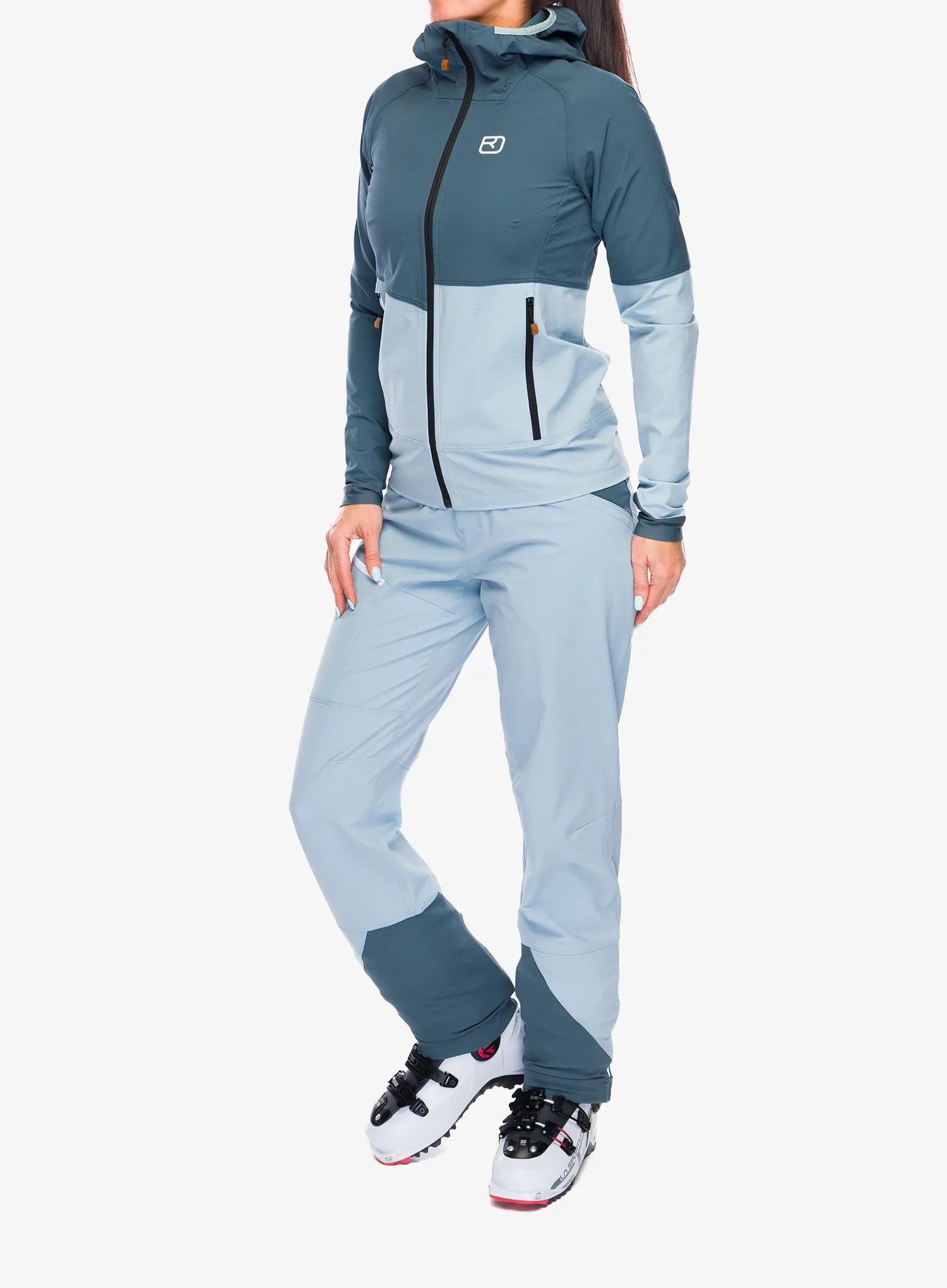 Ženska softshell jakna Ortovox Punta Berrino Hooded Jacket - dark arctic grey