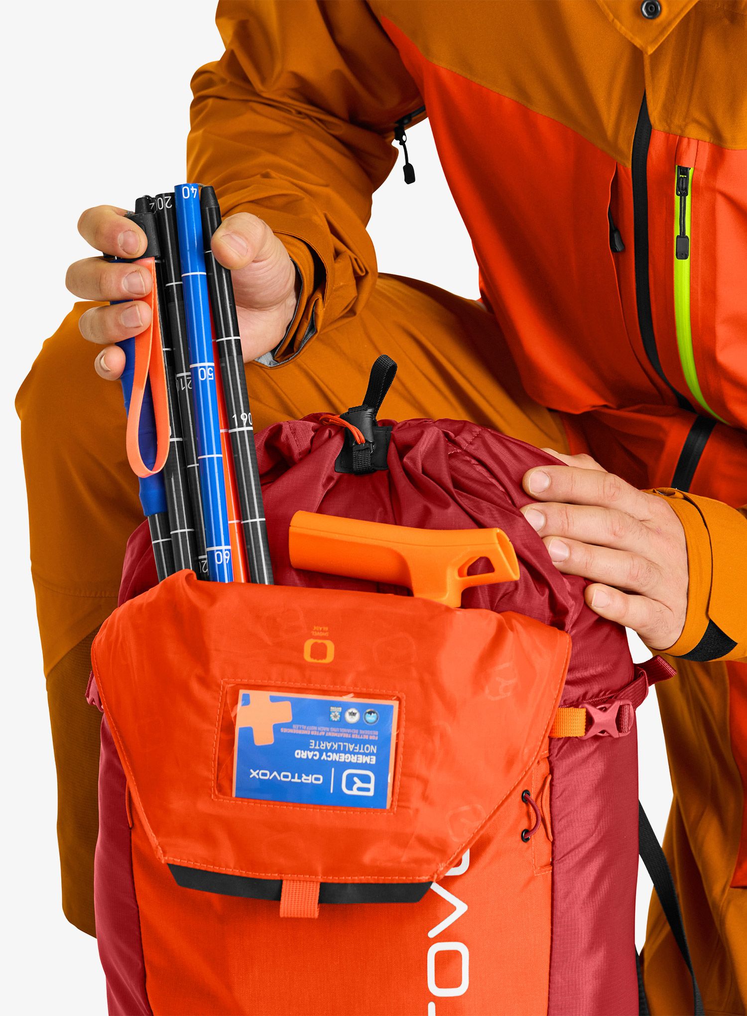Smučarski nahrbtnik Ortovox Ravine 28 - hot orange