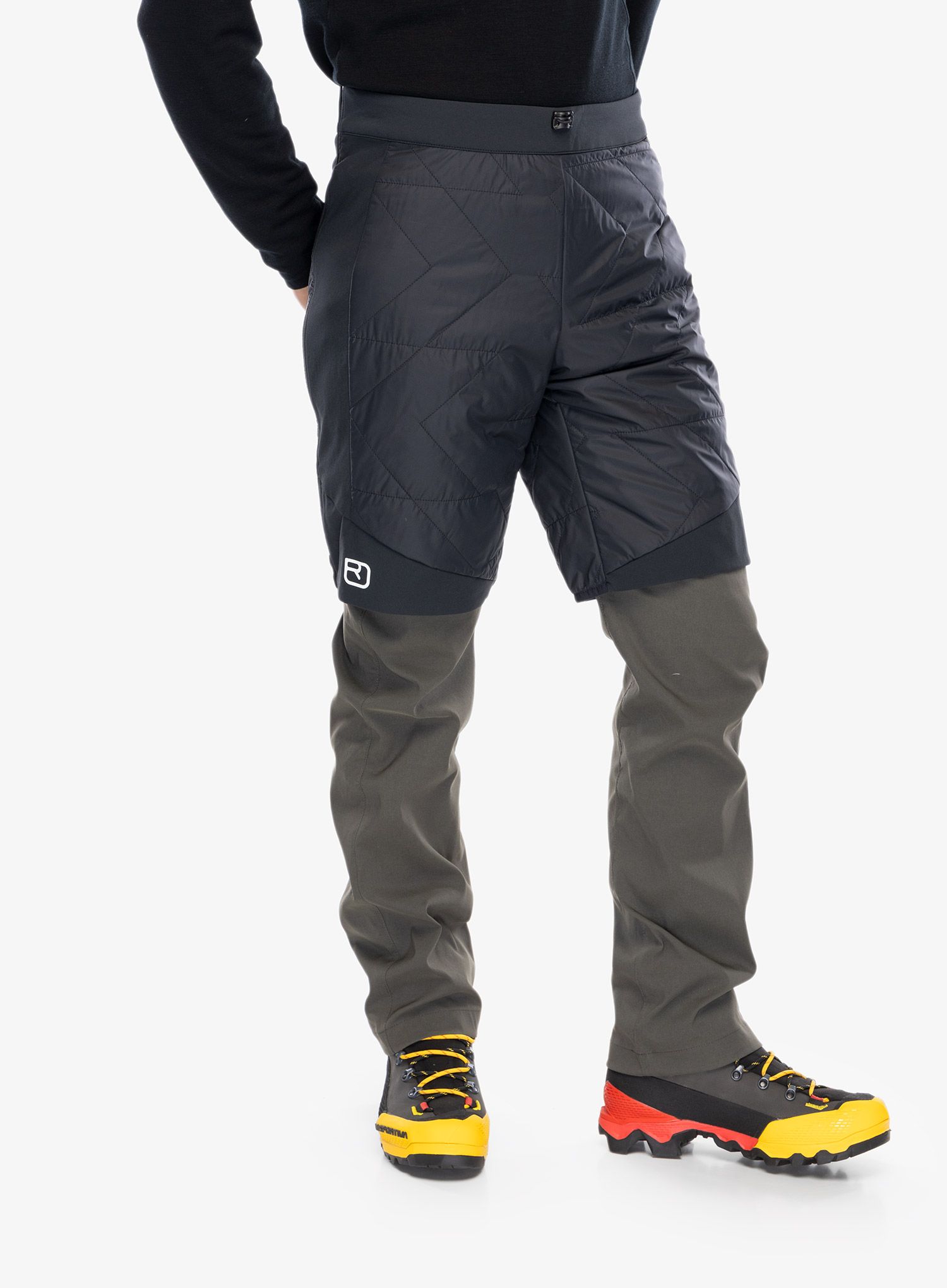 Podložene kratke hlače Ortovox Swisswool Piz Boe Shorts - black raven