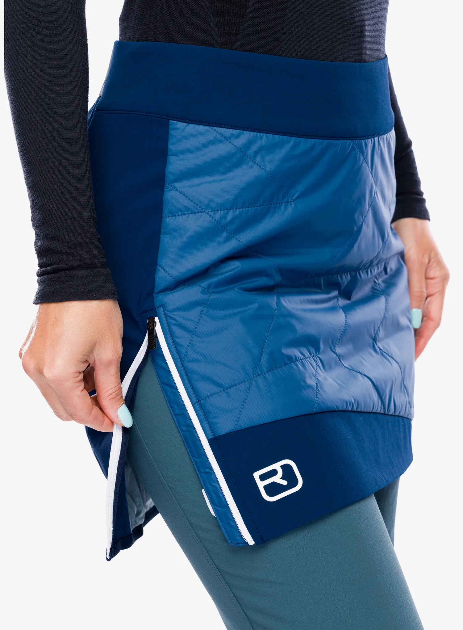 Podloženo krilo Ortovox Swisswool Piz Boe Skirt - sea surface